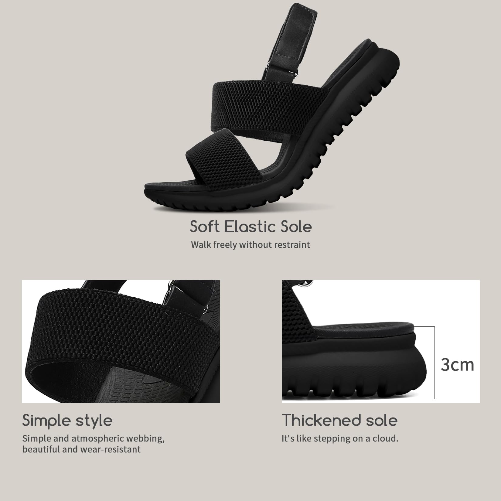 Women's Arch Support Sandals - Adjustable Lightweight Walking & Sport Sandals for Comfort - Perfect for Hiking, Travel & Everyday Wear
