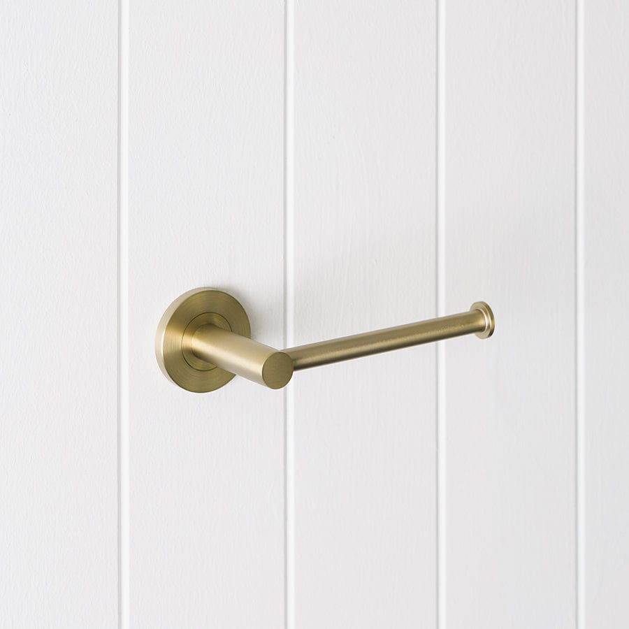 Brushed Nickel Toilet Paper Holder - Warm Modern Bathroom Accessory for Home & Office Use
