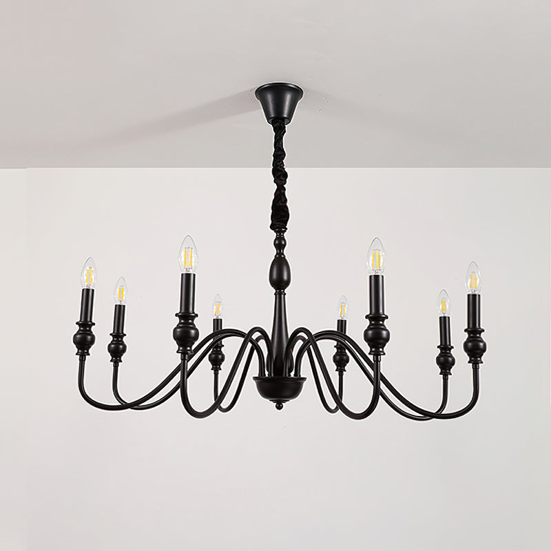 Baxton Candelabra Chandelier - Elegant 5-Light Crystal Ceiling Fixture for Dining Room, Bedroom & Living Room Lighting