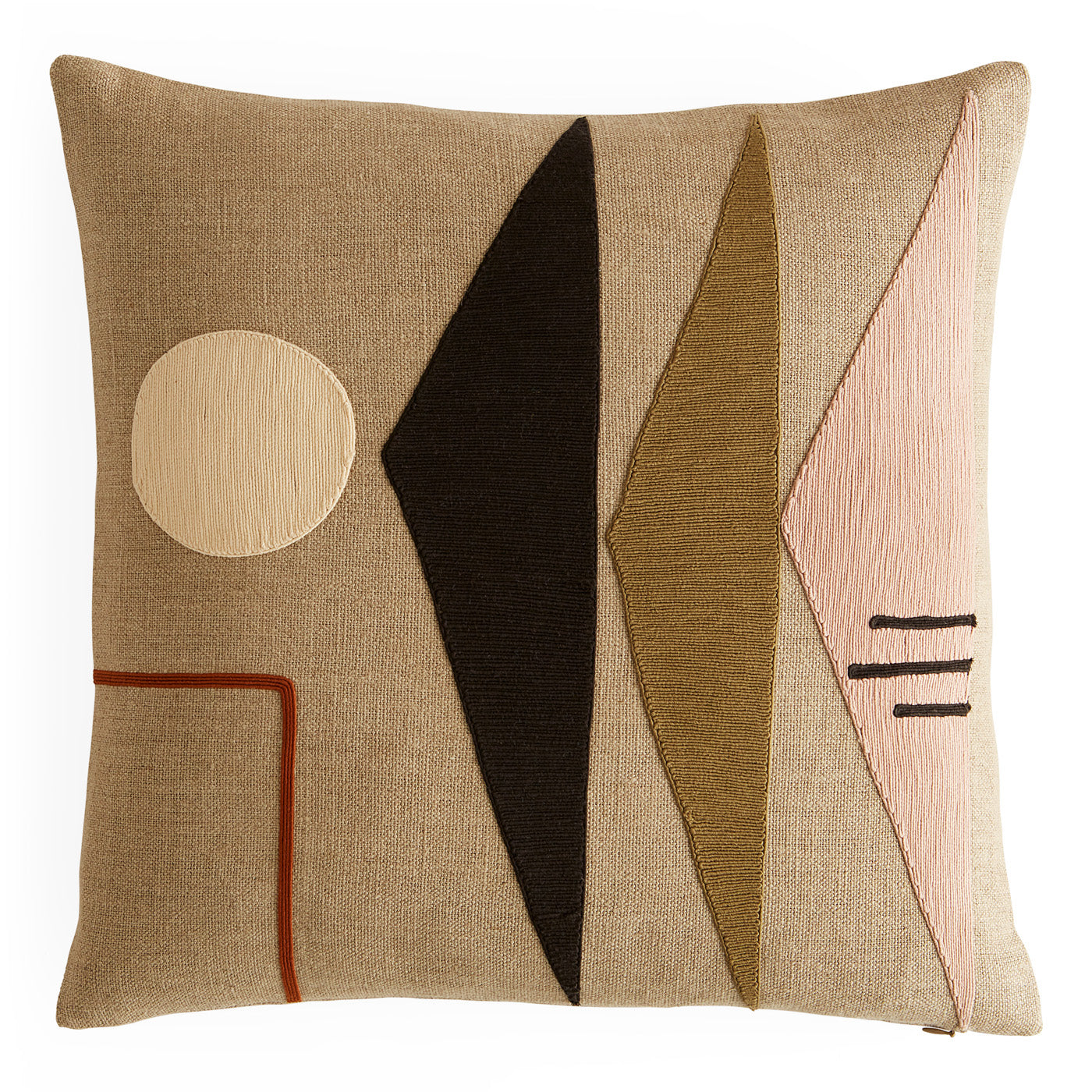 Monterey Triangles Pillow - Soft Geometric Throw Pillow for Couch, Bed & Sofa - Stylish Home Decor for Living Room, Bedroom & Office