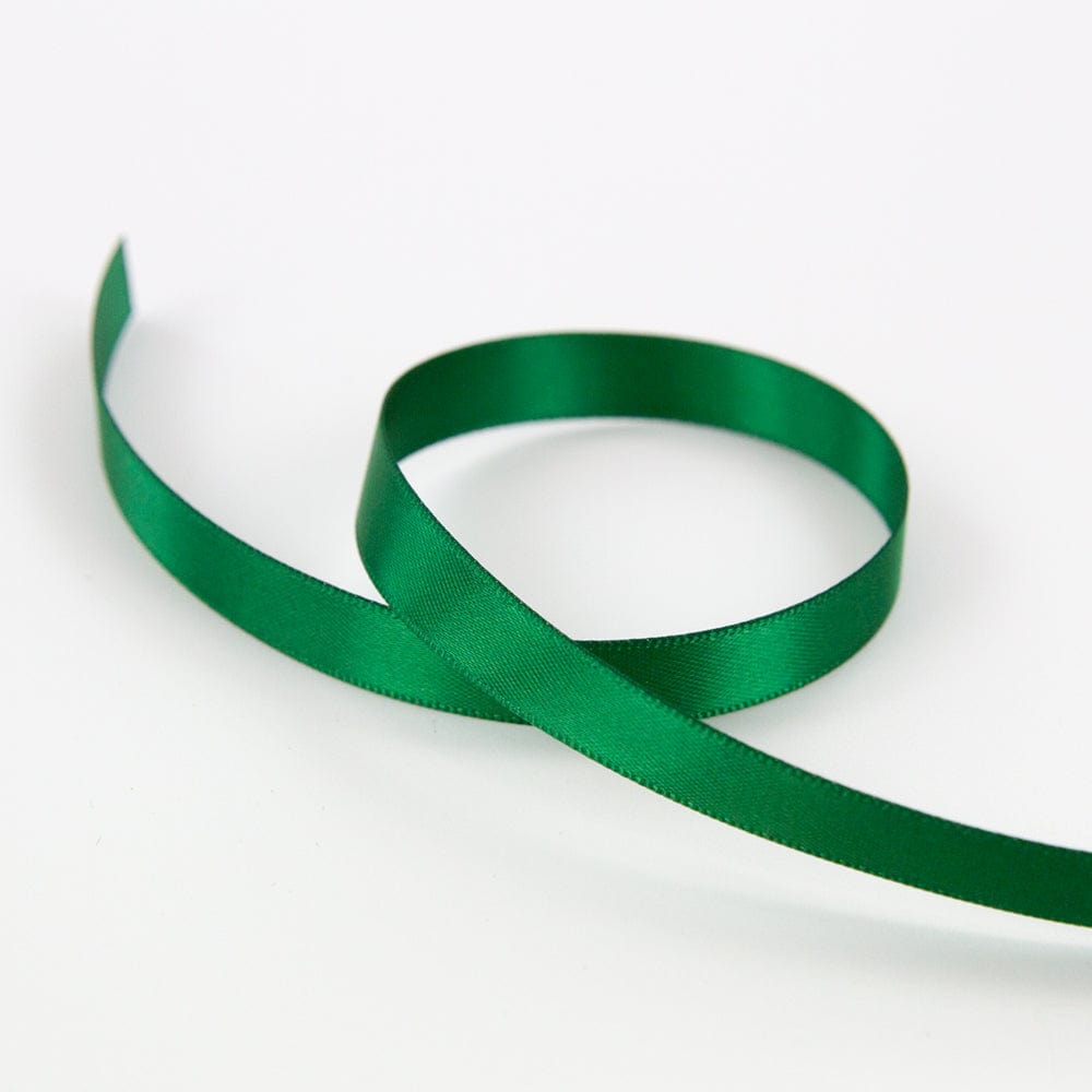 Double Face Satin Ribbon 9mm Wide - Tree Top Green Craft Ribbon (8963E) for Gift Wrapping, DIY Projects, Hair Bows, and Wedding Decorations