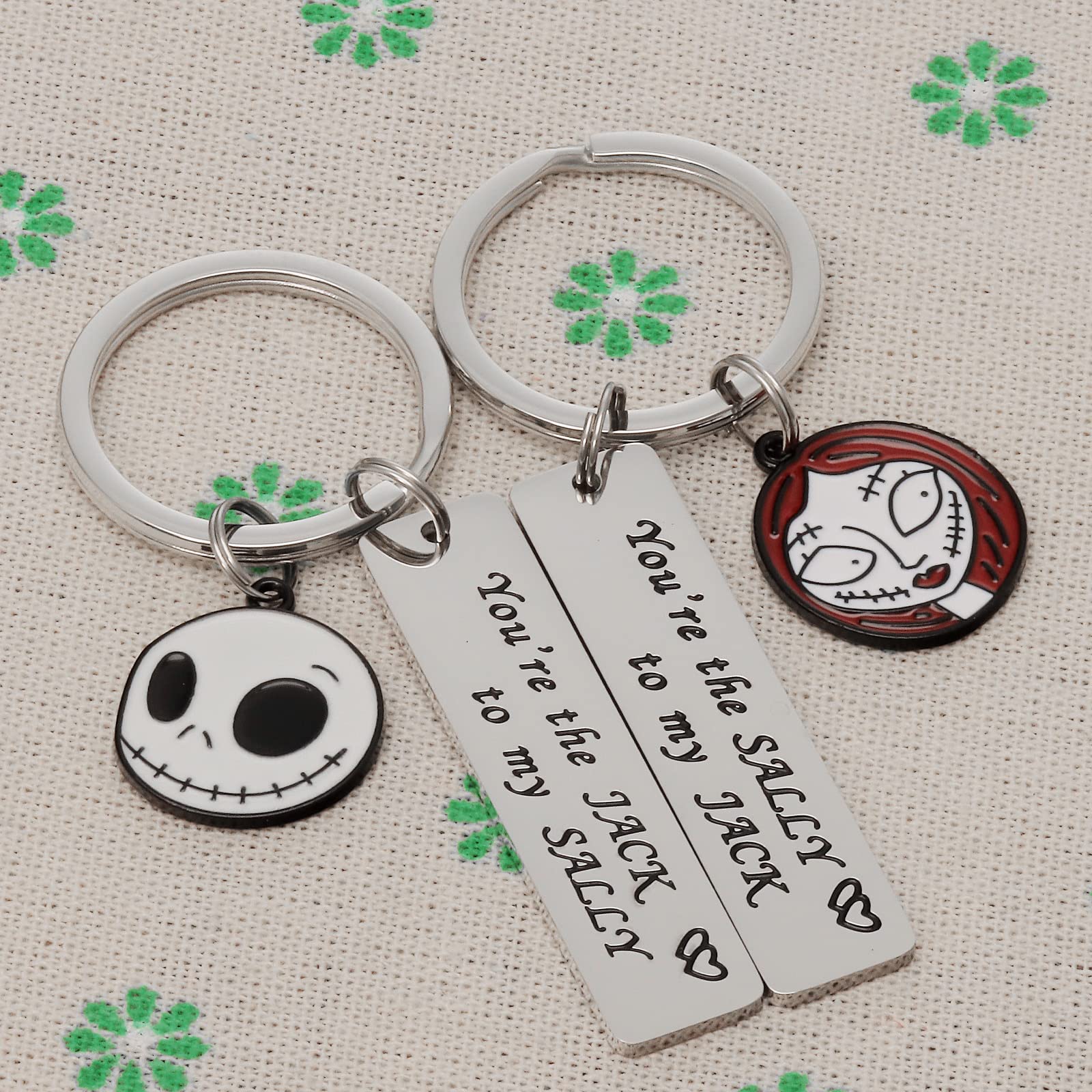 Jack Skellington Keychain - Unique Jack Skeleton Jewelry Gift for Women & Men - Perfect for Halloween, Christmas, Cosplay & Disney Nightmare Before Christmas Fans