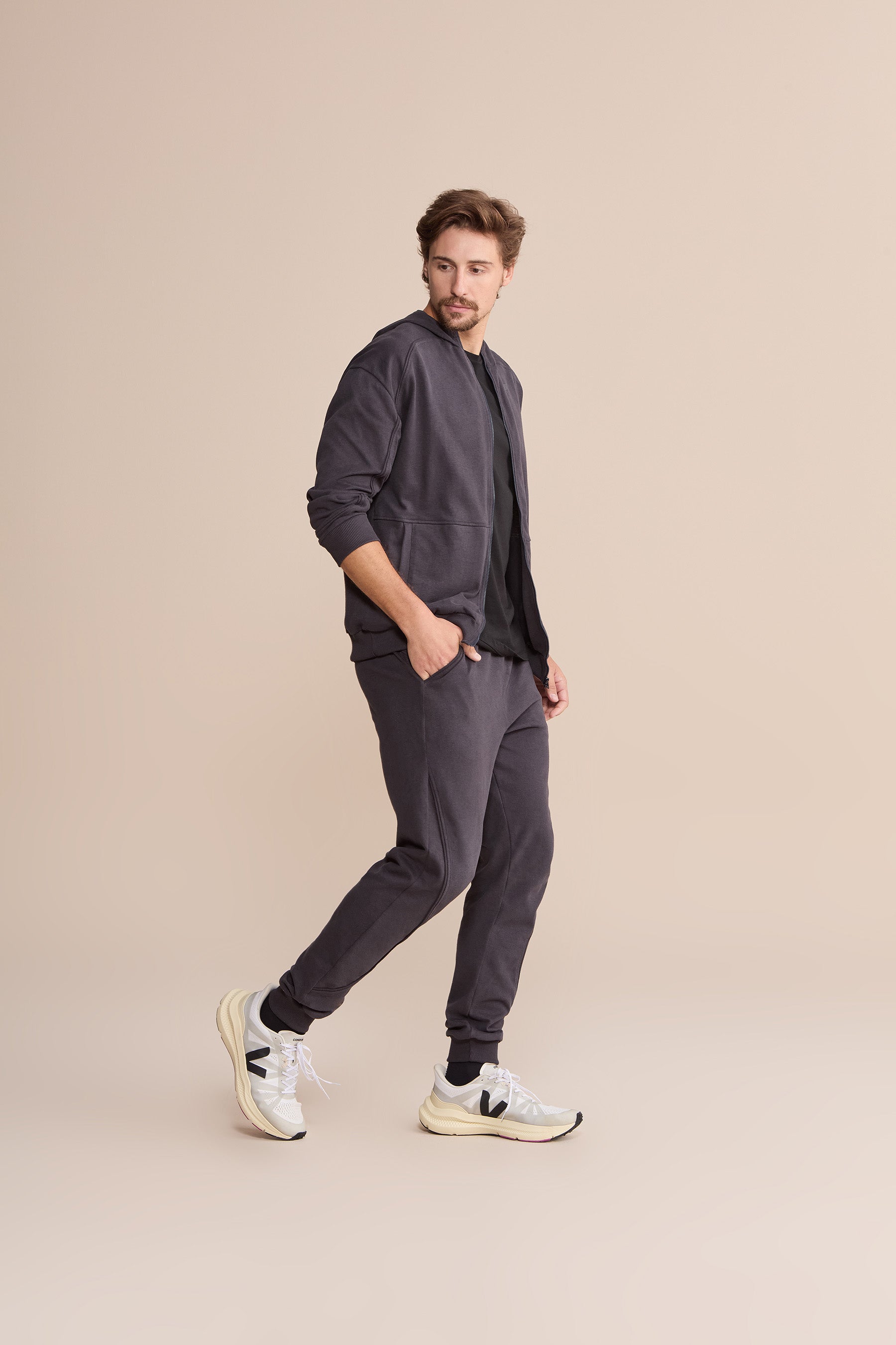 Men's Rino Stone Knit Pants - Comfortable Stretch Casual Trousers for Lounge, Travel & Everyday Wear