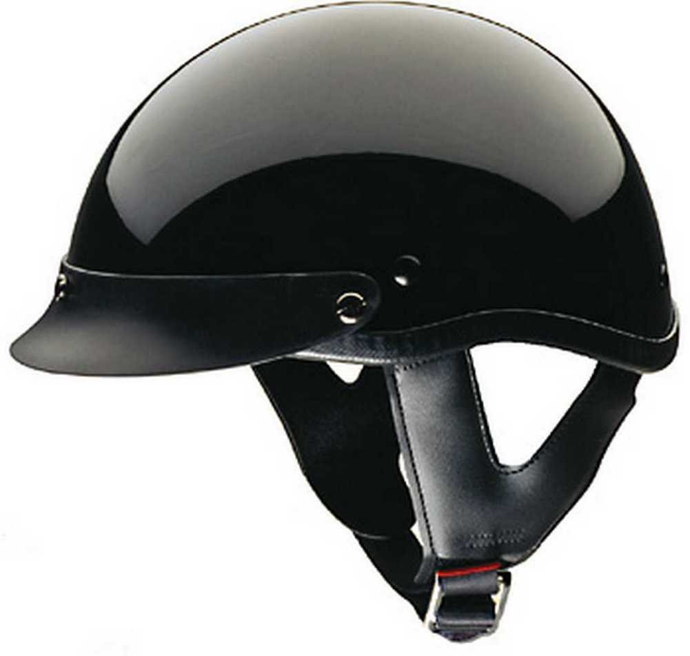 Lightweight ABS Shell HCI Gloss Black Motorcycle Half Helmet with Visor - DOT Approved for Men & Women (100-110 Head Size) - Perfect for Cruiser, Scooter & Urban Riding