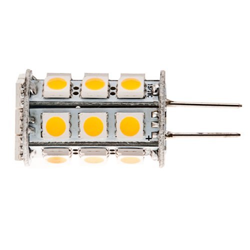 BTG6-24T-CW 12V LED Bulb 5-Pack - GY6.35 Base, 3.5W (30-35W Halogen Equivalent), Cool White 6000K, Non-Dimmable - Perfect for RV, Marine, Motorcycle & Landscape Lighting