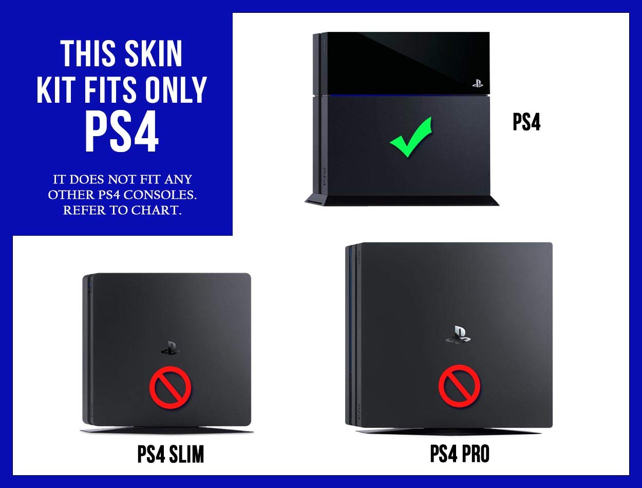 Cobalt Blue Vinyl Decal Skin Kit for PlayStation 4 (PS4) Console - Custom Protective Cover by System Skins - Perfect for Gaming Setups & Personalization