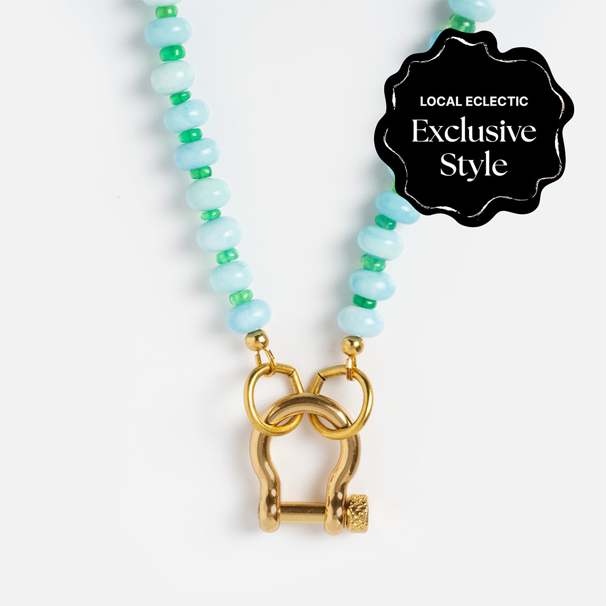 Gemstone Carabiner Necklace - Durable Stainless Steel Pendant with Natural Crystals | Perfect for Outdoor Adventures, Keychains & Fashion Jewelry