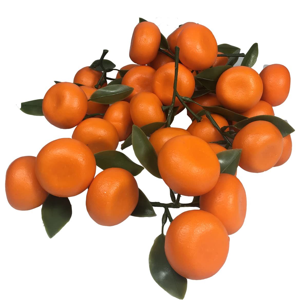 12 Clusters Artificial Fake Tangerines - 3pcs Each, Realistic Simulation Fruit for Home Decor, Kitchen Display, Party Photography Props & Wedding Decoration | Perfect for Table Centerpieces, Food Styling, and Themed Events