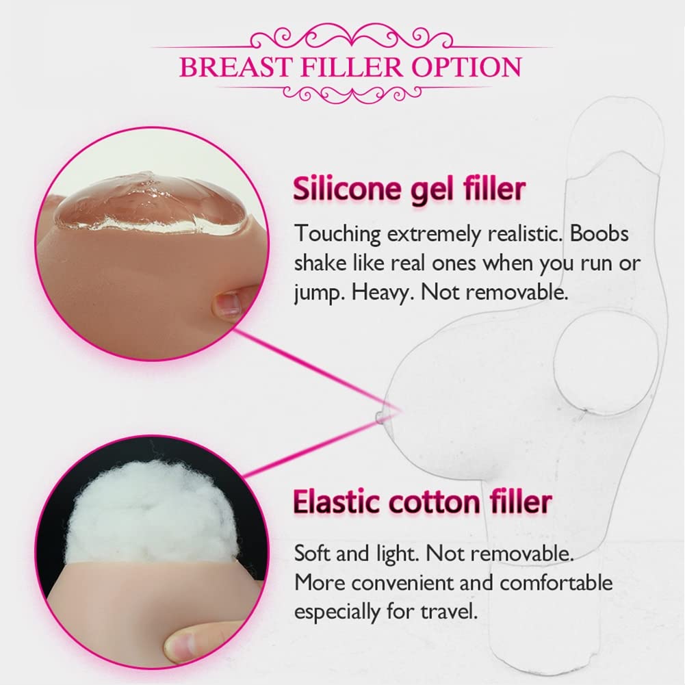 Silicone Breast Forms for Crossdressers & Transgender - B to I Cup Natural Looking Fake Boobs Enhancer - Perfect for Cosplay, Drag Shows & Gender Affirmation