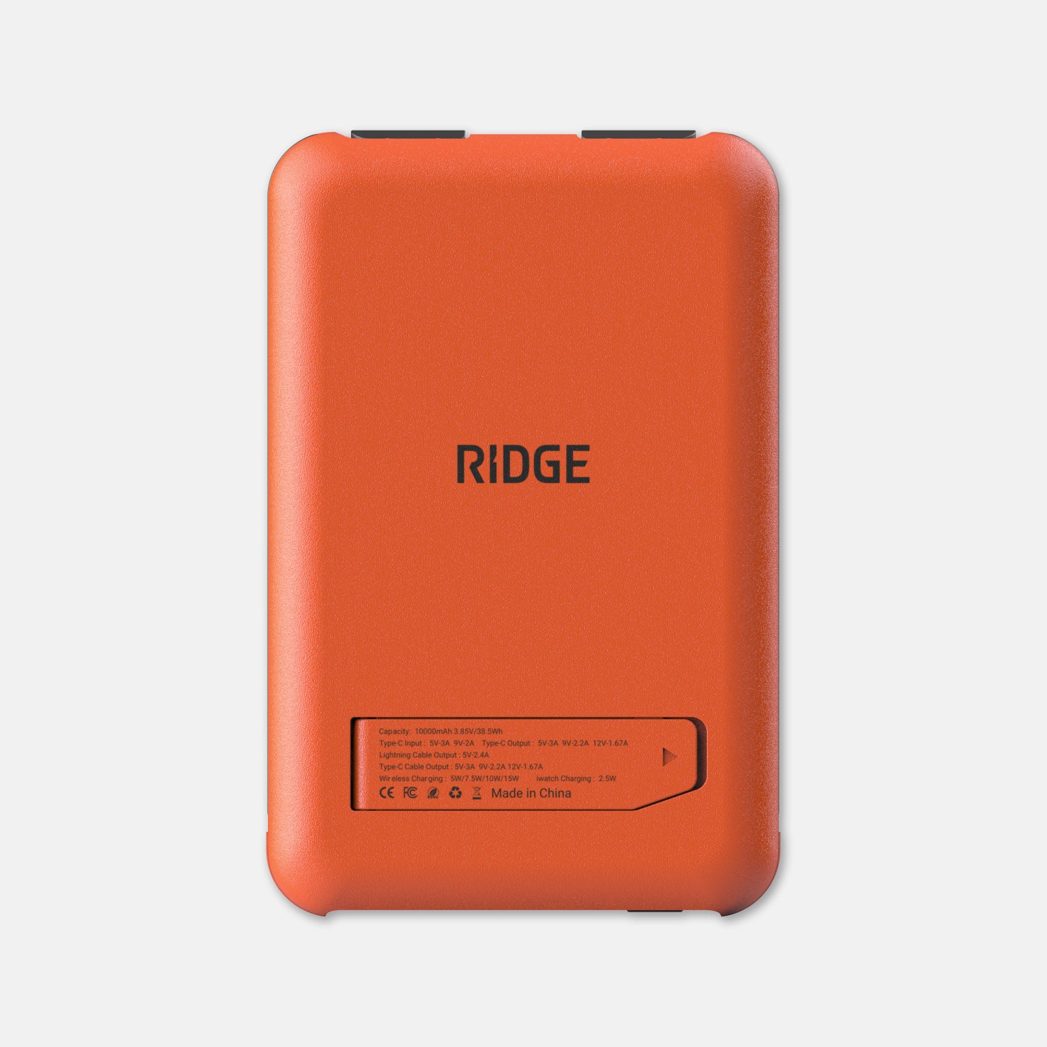 Basecamp Orange Magnetic Power Bank - 10000mAh Portable Wireless Charger for iPhone, Android - Perfect for Travel, Camping, and Outdoor Adventures