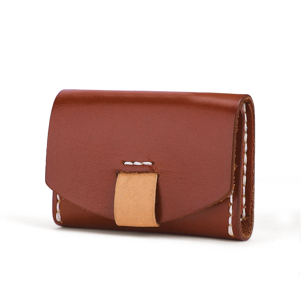 Hand Stitched Genuine Leather Trifold Wallet for Women - Slim RFID Blocking Credit Card Holder - Perfect for Everyday Use, Travel & Gifting