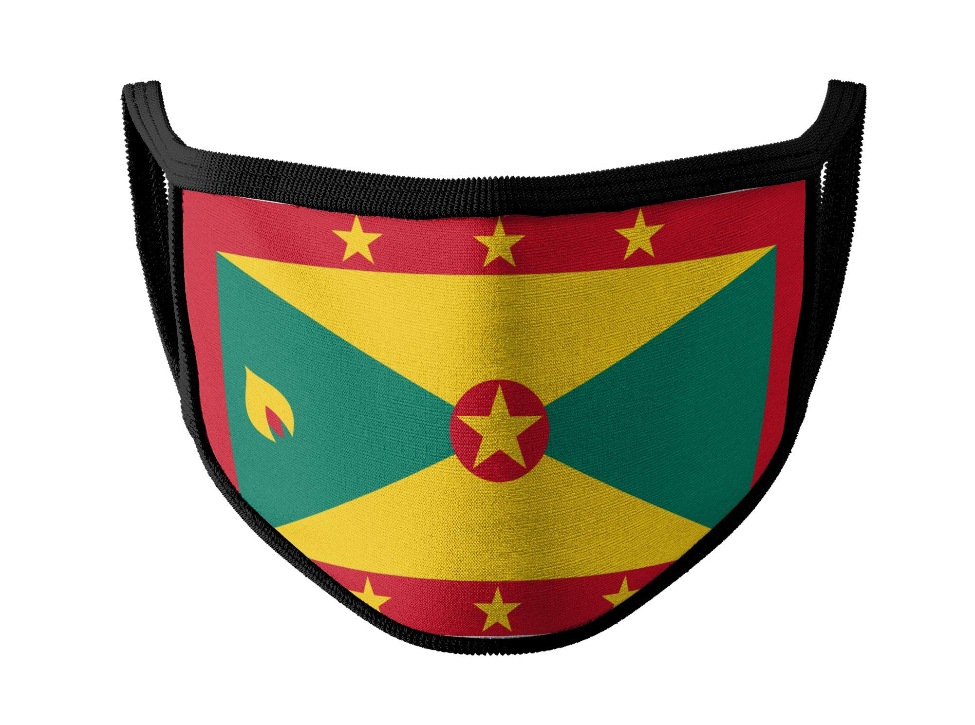 Grenada Flag Face Mask - Reusable & Washable Cotton Face Cover for Adults - Patriotic Grenada Themed Mask for Travel, Sports & Daily Protection