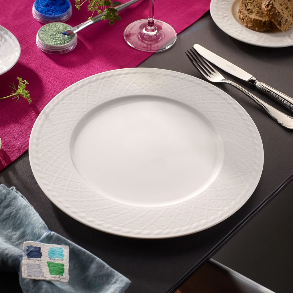 Villeroy & Boch Cellini 7-inch Bread & Butter Plate Set - Premium White Porcelain Dinnerware for Breakfast, Brunch & Formal Dining