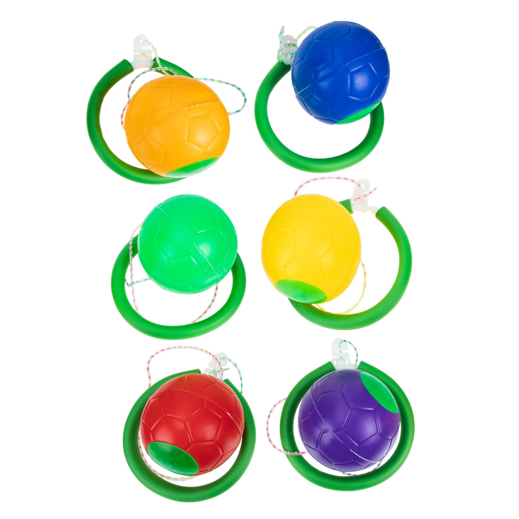 6-Pack Foldable Jumping Rope with Bouncing Balls - Kids & Adults Exercise Skipping Toy for Outdoor Sports, Fitness, and Play - Great for Ankle Jump Rope, Abs Training, and Family Fun Activities