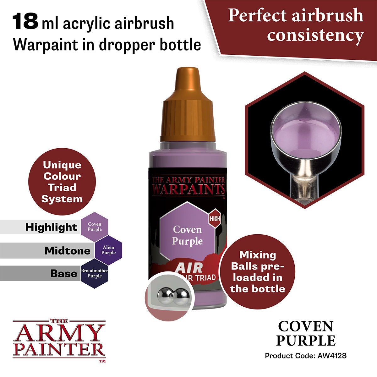 Warpaints Air: Coven Purple - Premium Vegan Makeup for Halloween & Cosplay - Perfect for Costume Parties & Theatrical Performances