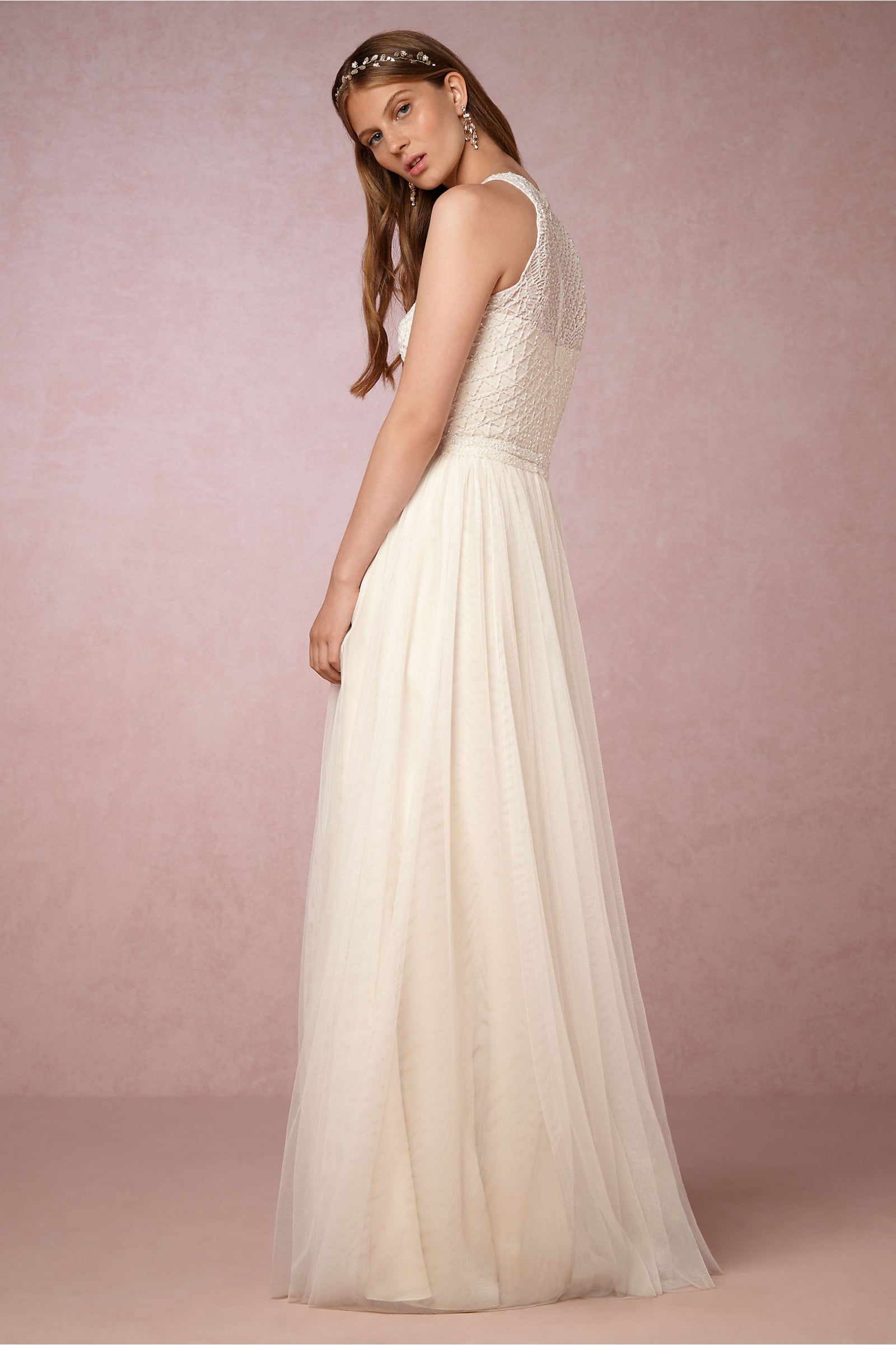 BHLDN Etoile Carmela Gown - Elegant Lace Wedding Dress for Bride, Perfect for Beach, Garden & Church Ceremonies
