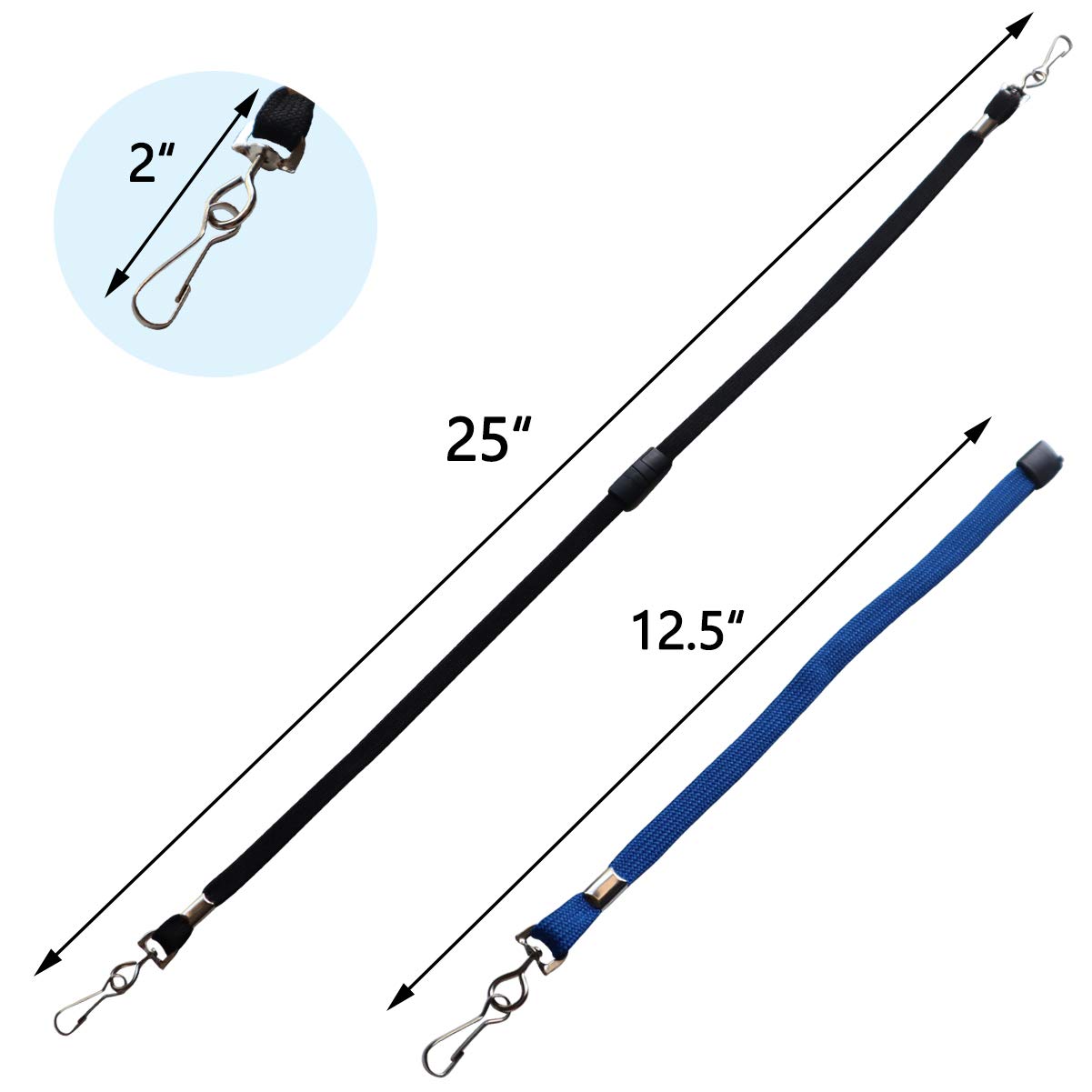 2 Pack Kids Face Mask Lanyards with Breakaway Clasp - 12.5