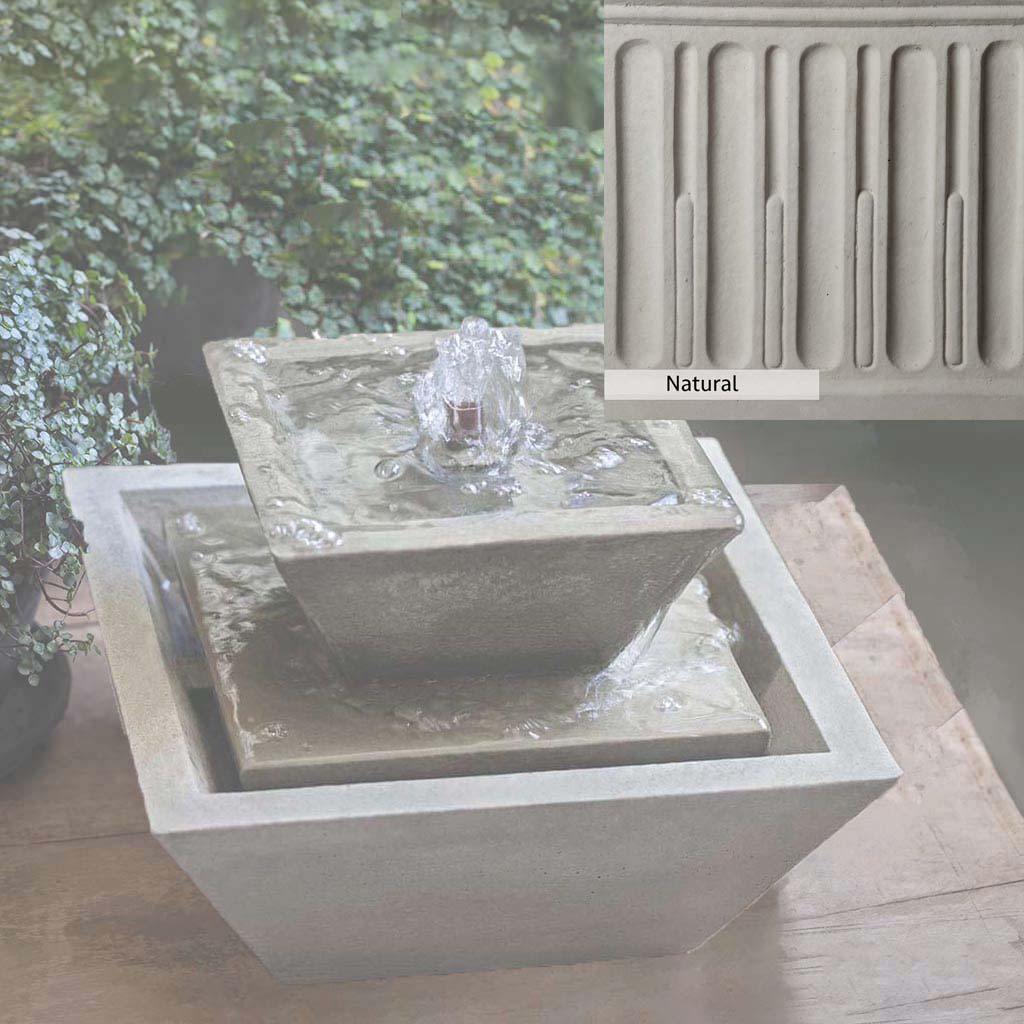 Campania International M Series Kenzo Outdoor Water Fountain - Elegant Garden Decor for Patio, Yard, and Landscape Design