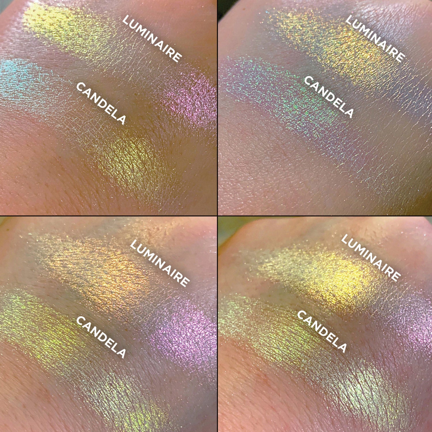 Candela Series 1 Iridescent Multichrome Eyeshadow Palette - Long Lasting Highly Pigmented Makeup for Party, Night Out & Special Occasions