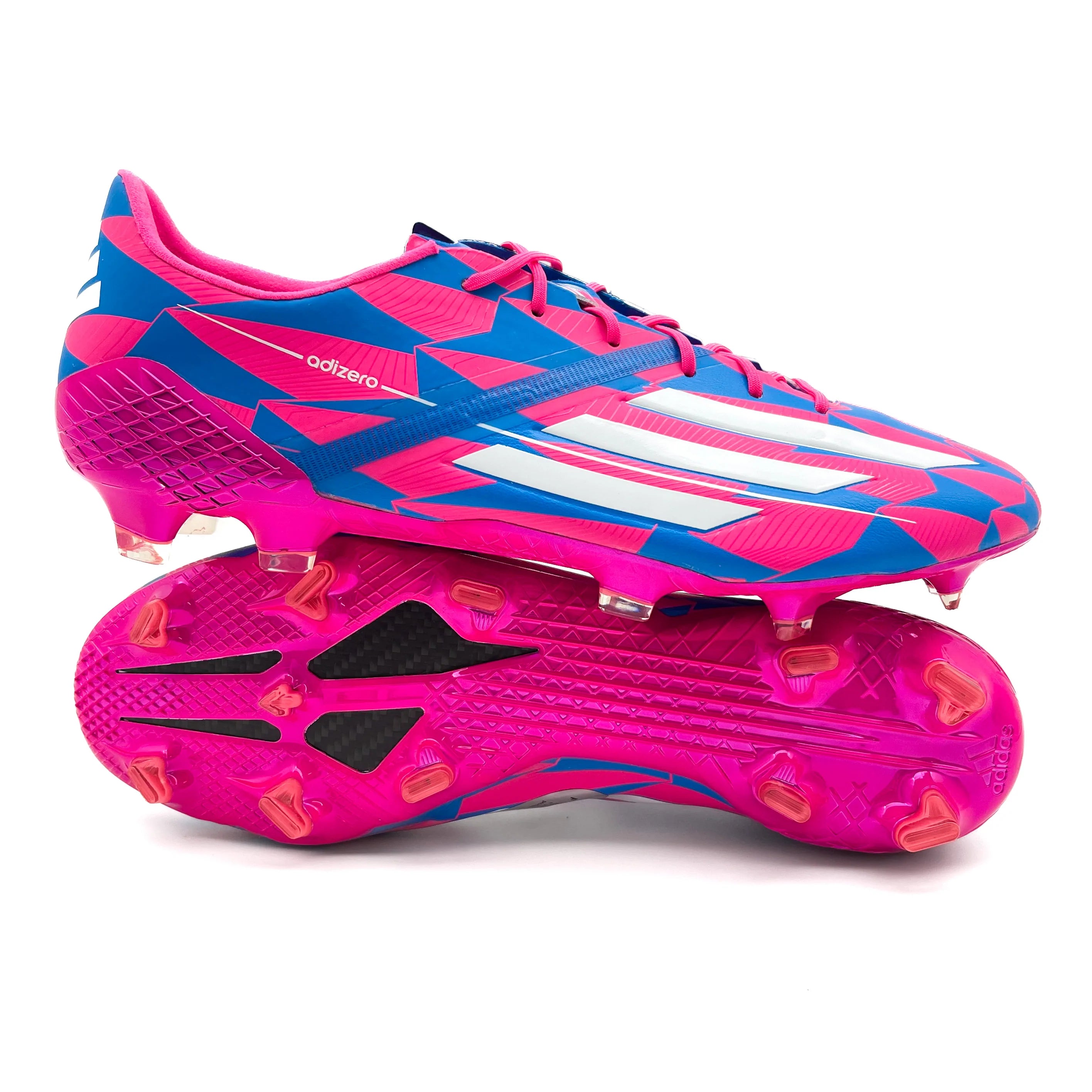 Adidas F50 Ghosted.1 FG Soccer Cleats - Solar Pink/Solar Blue | Lightweight Football Shoes for Men | Perfect for Turf Matches & Training Sessions