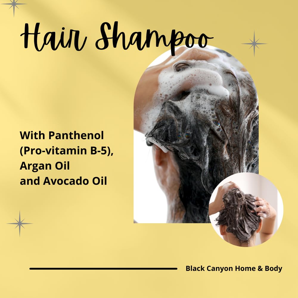 Black Canyon Argan Oil Shampoo Variety Pack - Apple, Grape, Watermelon Scents for Hair Care