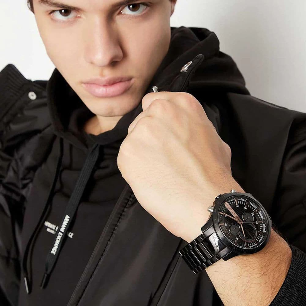 ARMANI EXCHANGE AX2429 Men's Stainless Steel Analog Quartz Watch - Black Dial for Business, Casual & Formal Wear