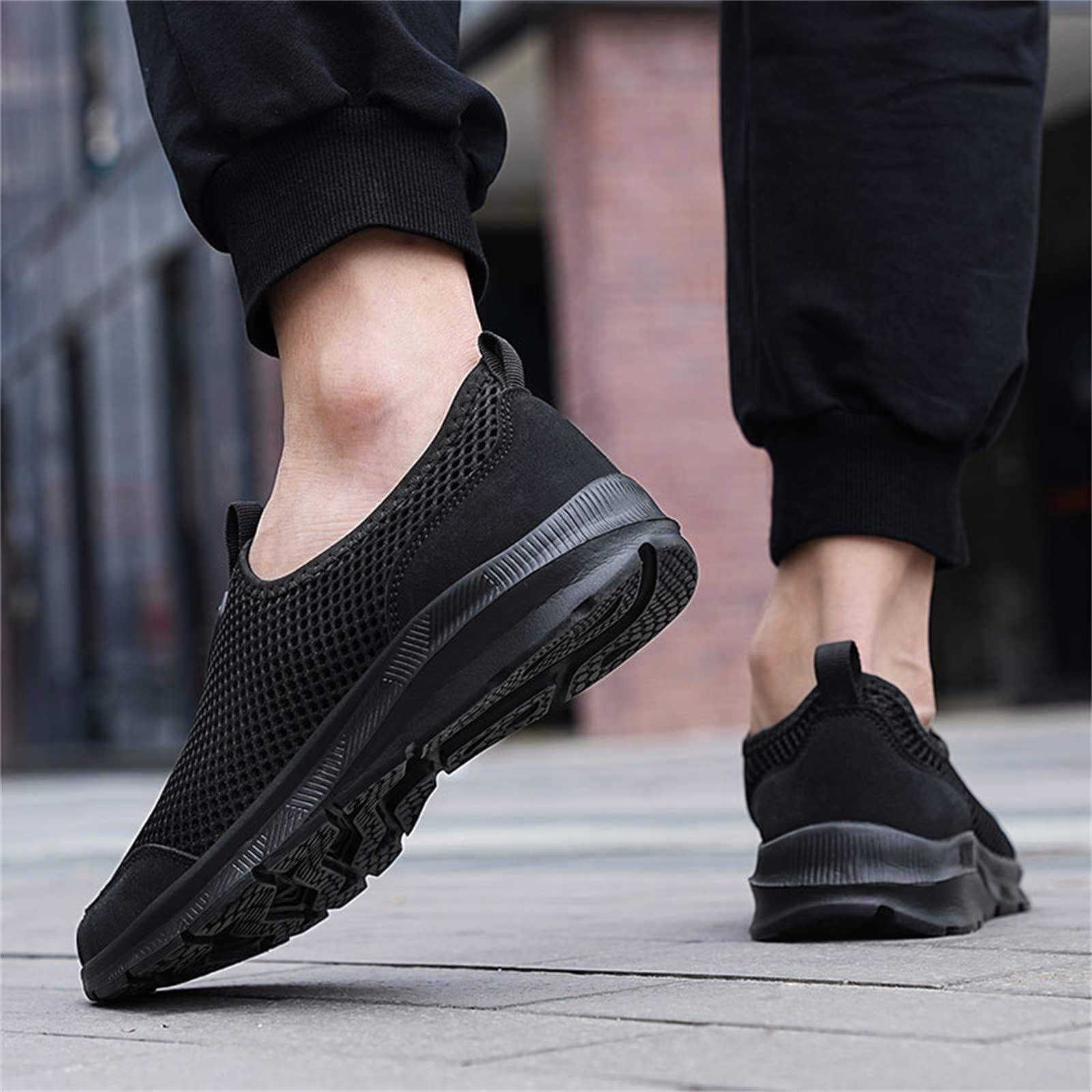 Women's Lightweight Running Shoes - Non-Slip Slip-On Tennis Sneakers for Women | Comfortable White & Red Casual Wedge Loafers | Perfect for Jogging, Gym Workouts & Everyday Wear