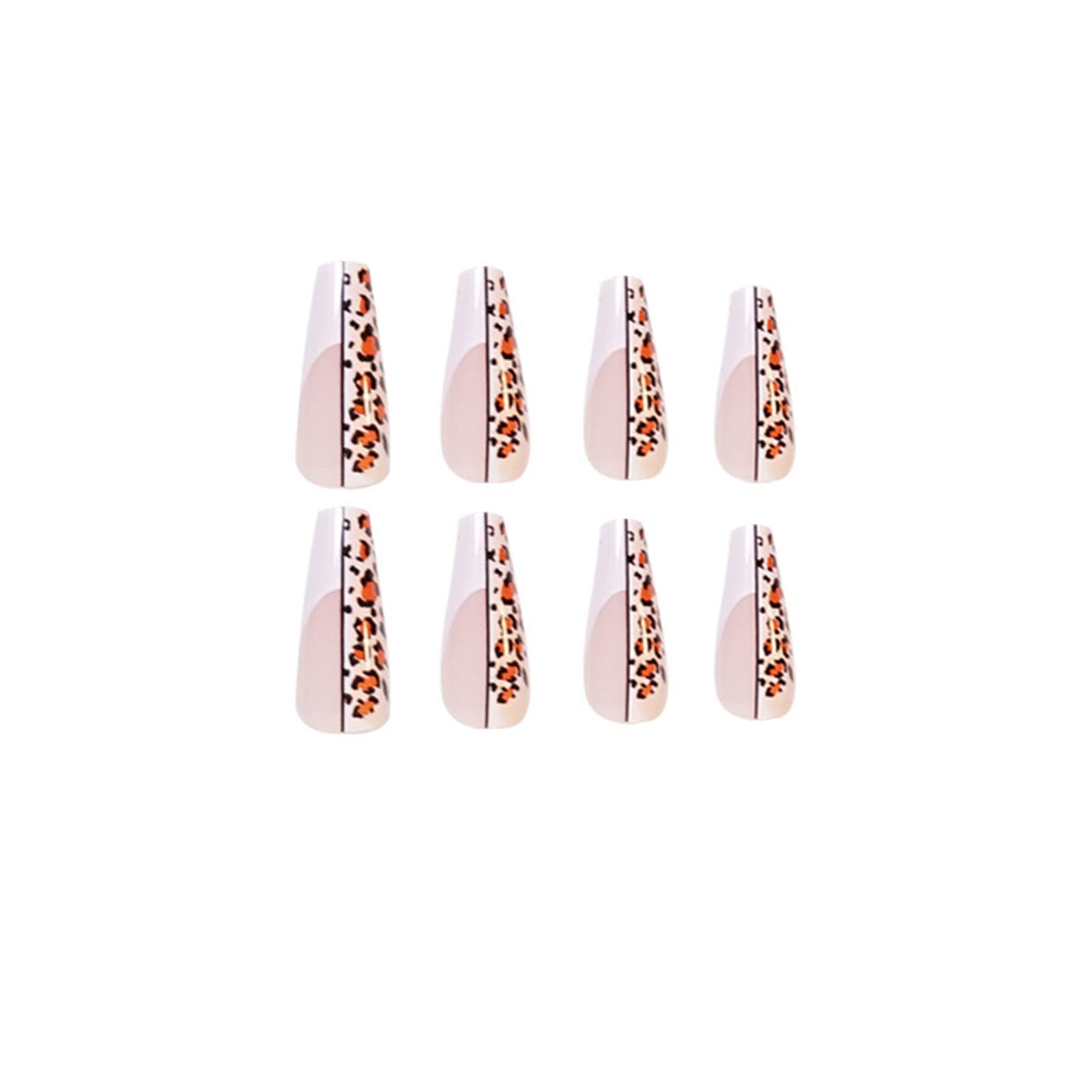 Long Coffin Press on Nails - 24Pcs Fake Nails Full Cover False Nails with Glue - 12 Sizes for Women - Perfect for Parties, Weddings & Daily Wear