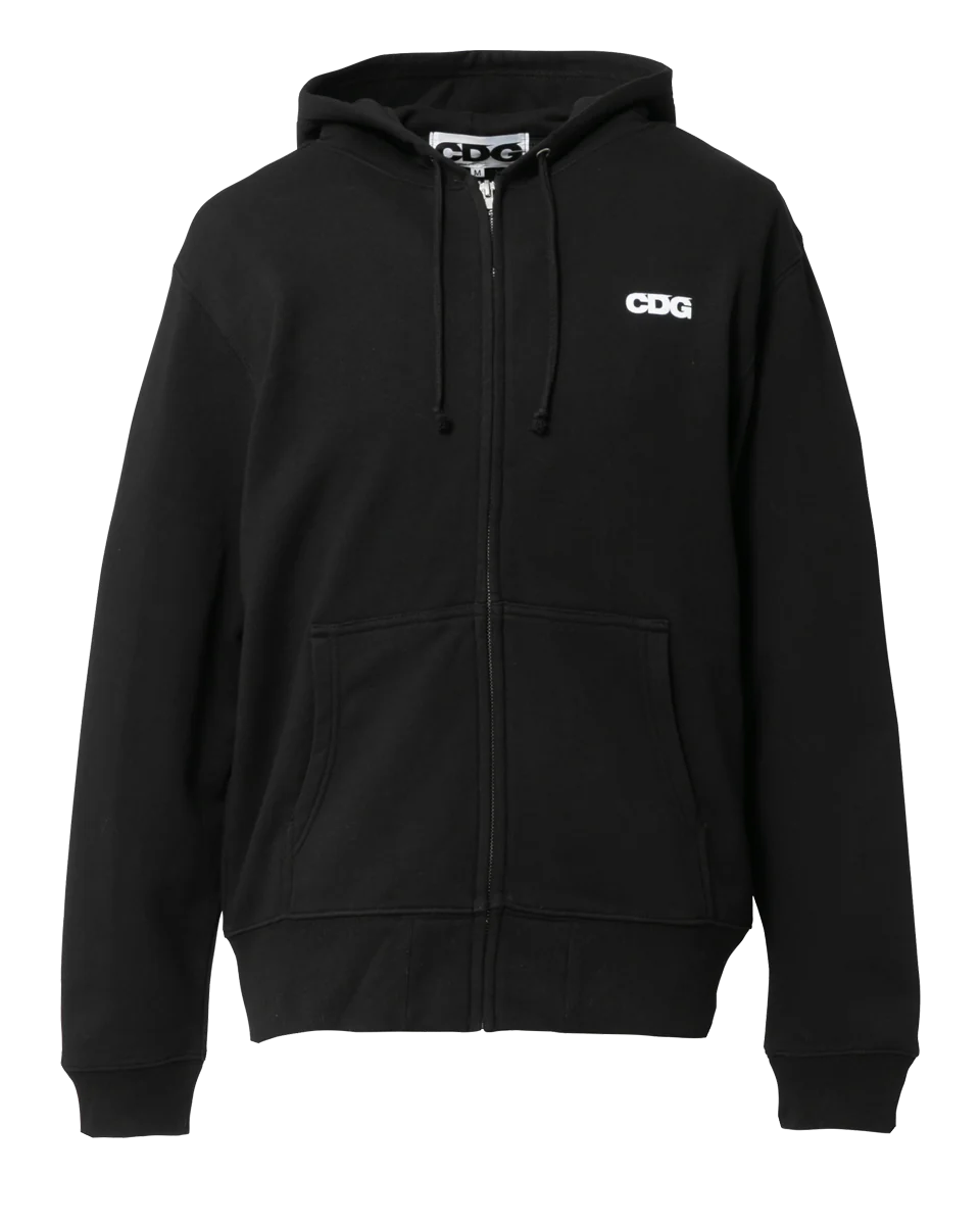 Comme des Garçons CDG Full Zip Hooded Sweatshirt - Unisex Casual Pullover for Streetwear & Everyday Comfort