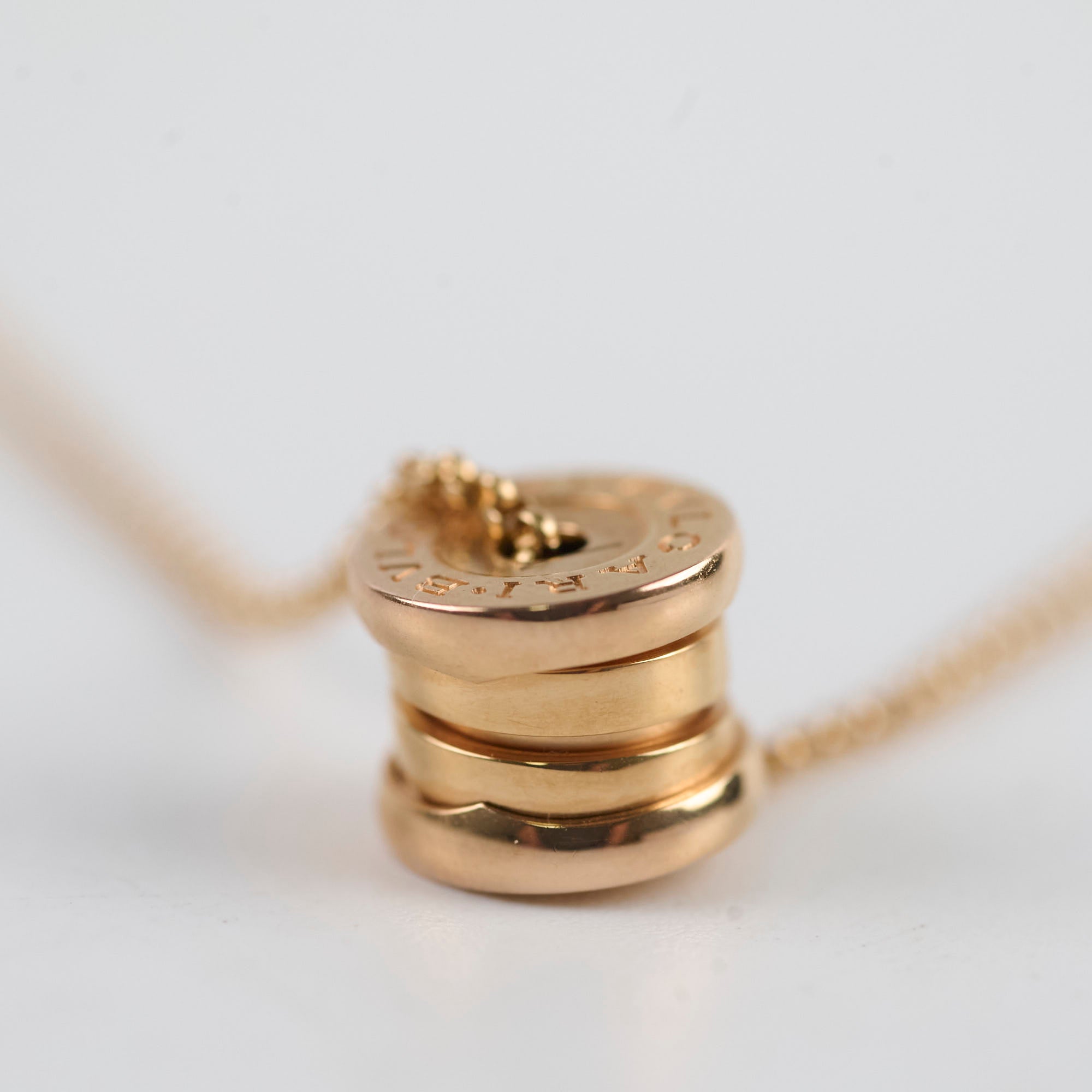 Bulgari Mini B.Zero1 Necklace in 18K Pink Gold - Elegant Luxury Jewelry for Women, Perfect for Parties, Weddings & Special Occasions