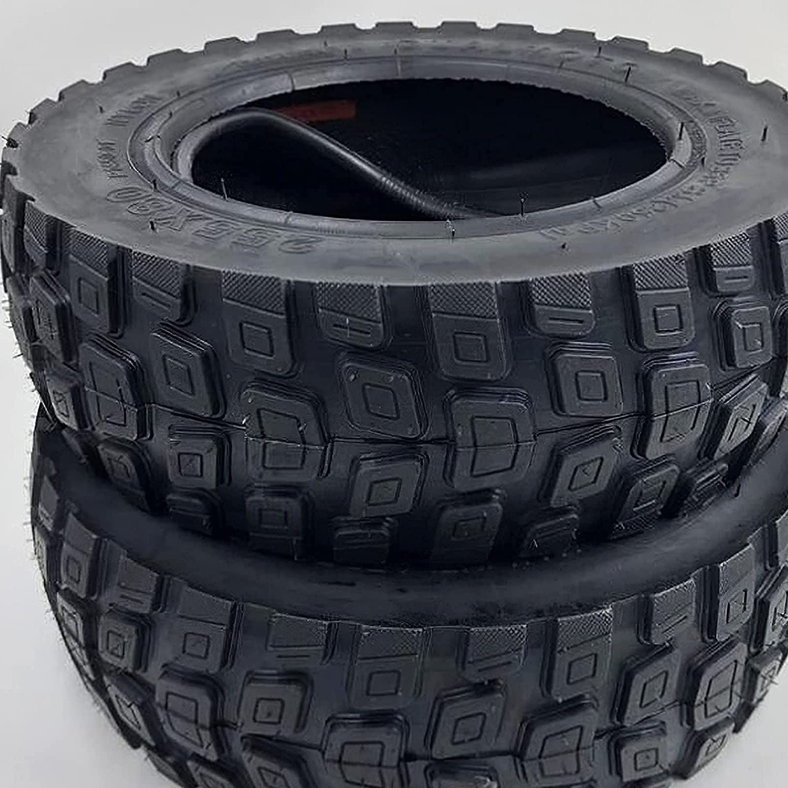 JYCCH 10 Inch Tubeless Electric Scooter Replacement Tires - 255x80mm Durable Rubber Wheels for Smooth Ride | Perfect for Commuting, Urban Travel & Last-Mile Transportation (Black)