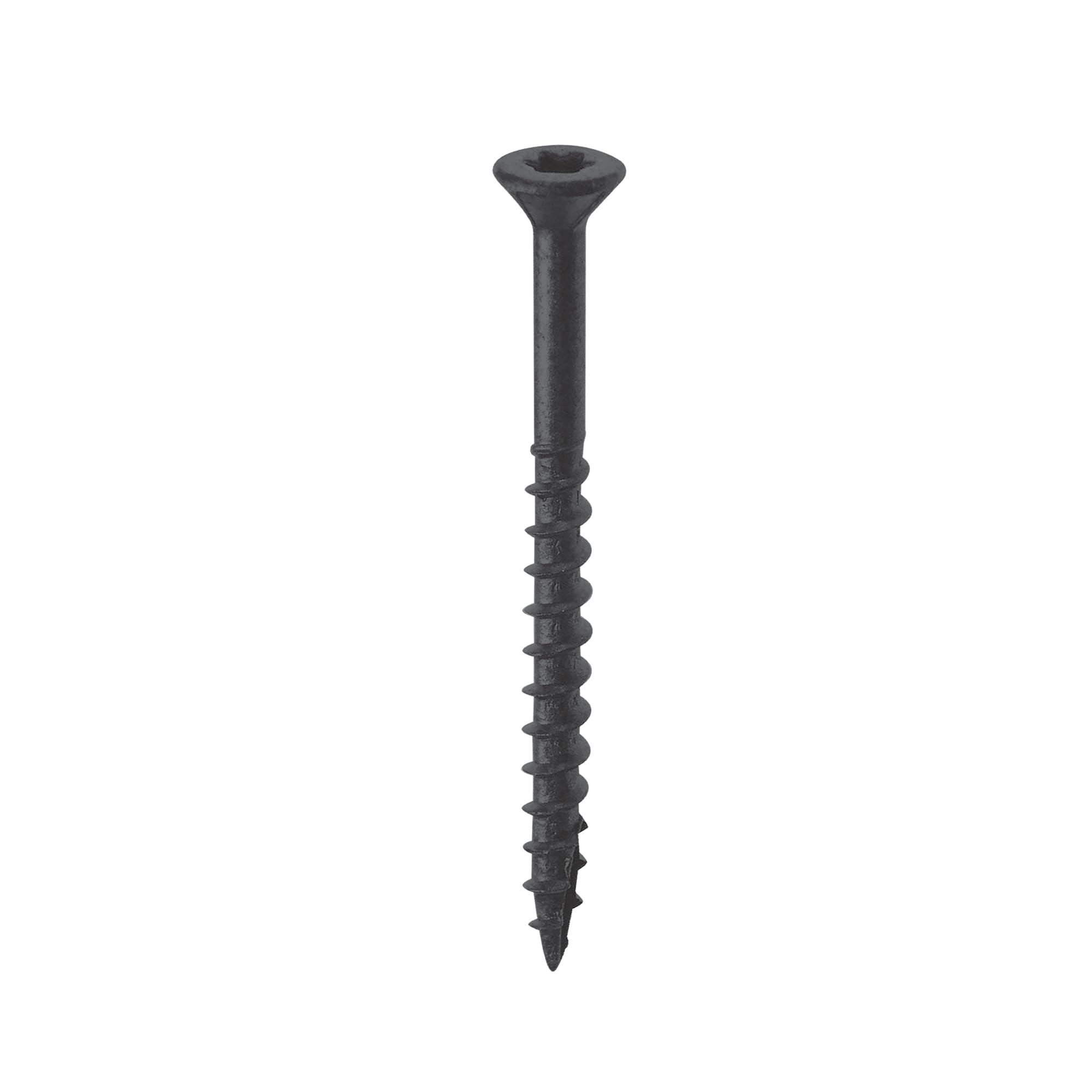 Nuvo Iron #8 Screw, 3 Inch, Torx Head, Black Oxide Coated, 250-Pack - Perfect for Woodworking, Metal Projects, and DIY Home Repairs
