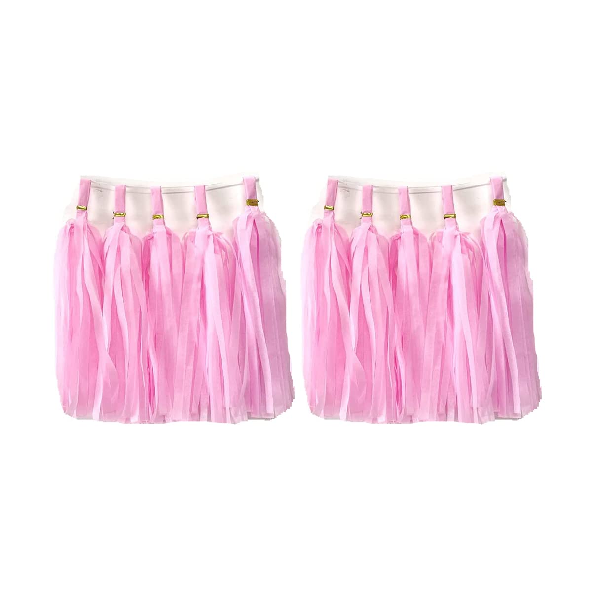 25pcs Pink Paper Tassel Garland - DIY Hanging Party Decorations for Baby Showers, Weddings & Nursery - Tissue Paper Tassel Banner for Festive Events & Home Decor