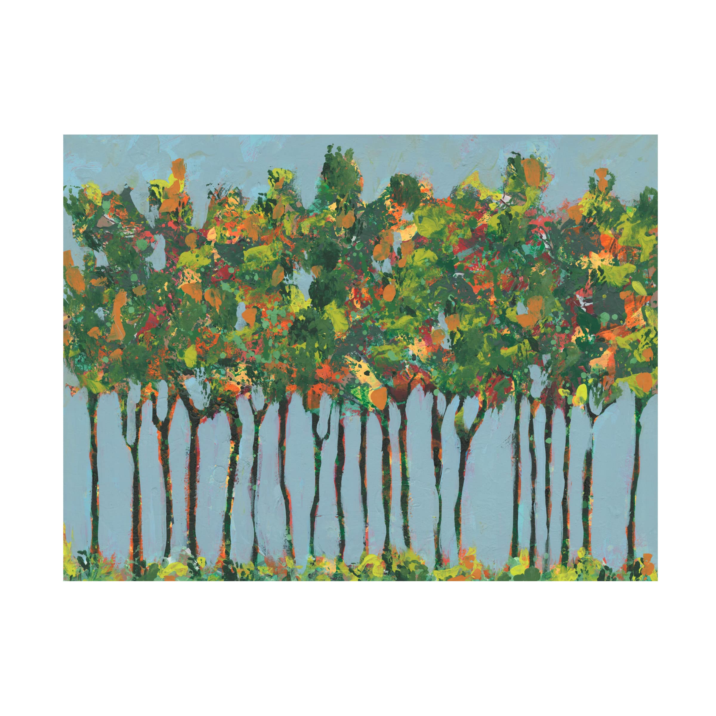 Trademark Fine Art 'Sunset Trees I' by Regina Moore - Stretched Canvas Wall Art for Living Room, Bedroom & Office Decor