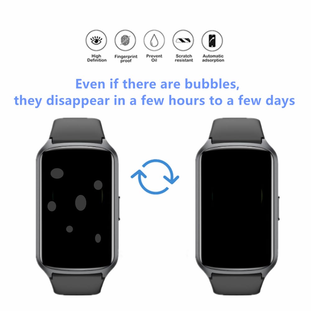 Amzhero Runfit D26 Screen Protector 6-Pack - HD Clear TPU Film for 1.47'' Fitness Tracker | Full Coverage Anti-Scratch Protection | Perfect for Running, Gym & Daily Activity Tracking