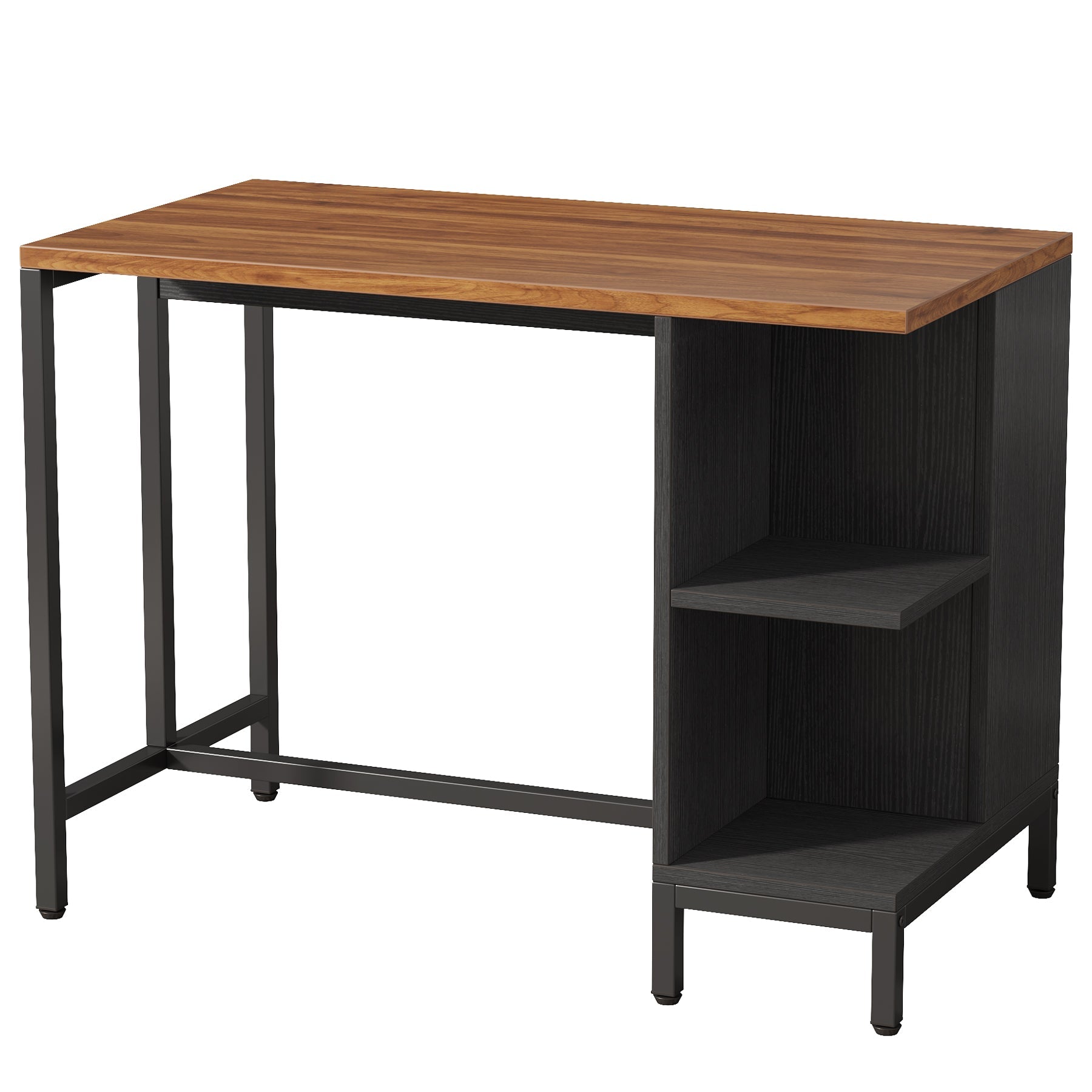 43-Inch Kitchen Island with 5 Open Shelves - Sturdy Counter Table for Food Prep, Storage & Dining | Perfect for Small Kitchens, Breakfast Nooks & Open Concept Living Spaces
