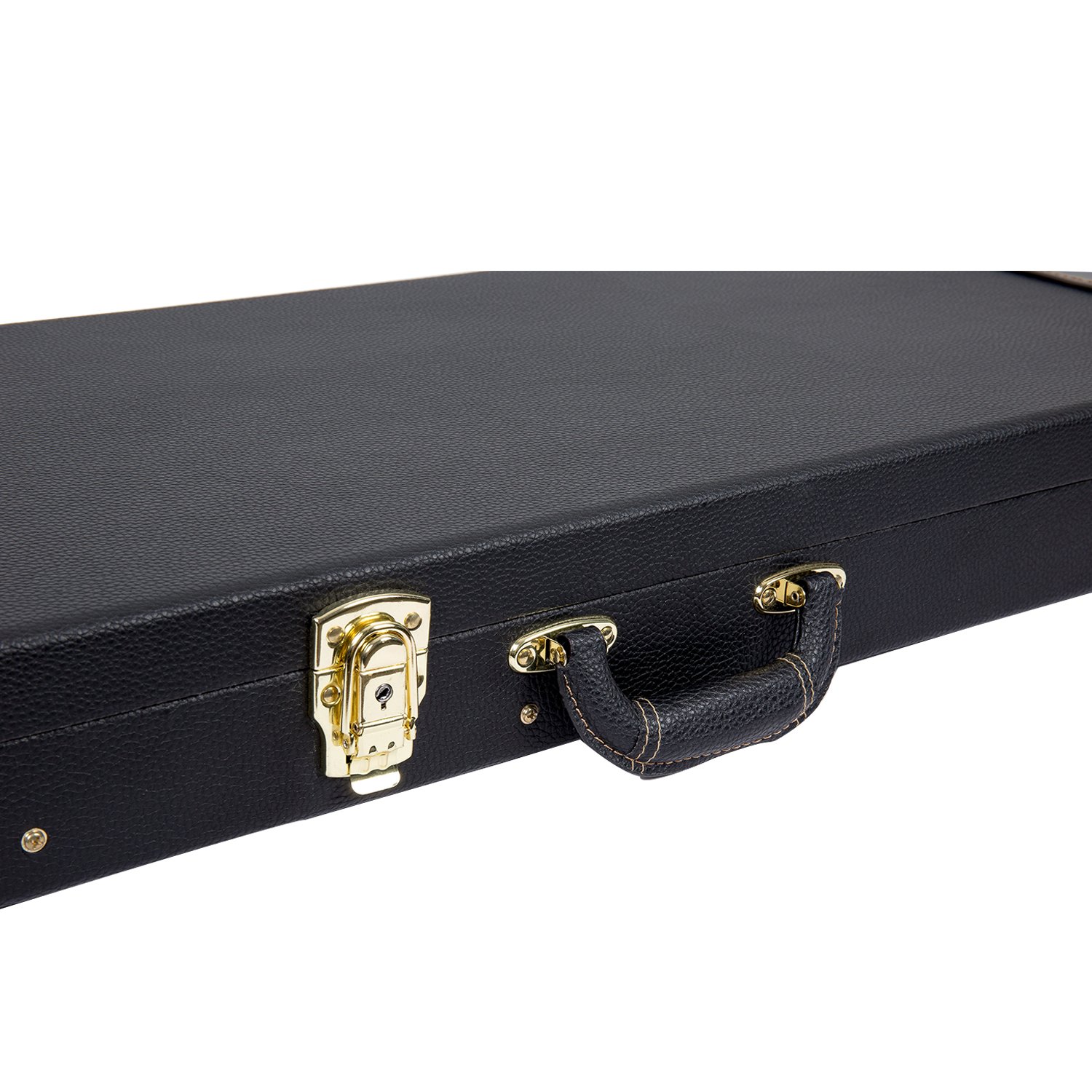 Crossrock CRW600 Deluxe Series Electric Guitar Hard Case - Premium Multi-Ply Wooden Shell with Plush Interior, Black | Perfect for Touring Musicians & Studio Guitar Protection