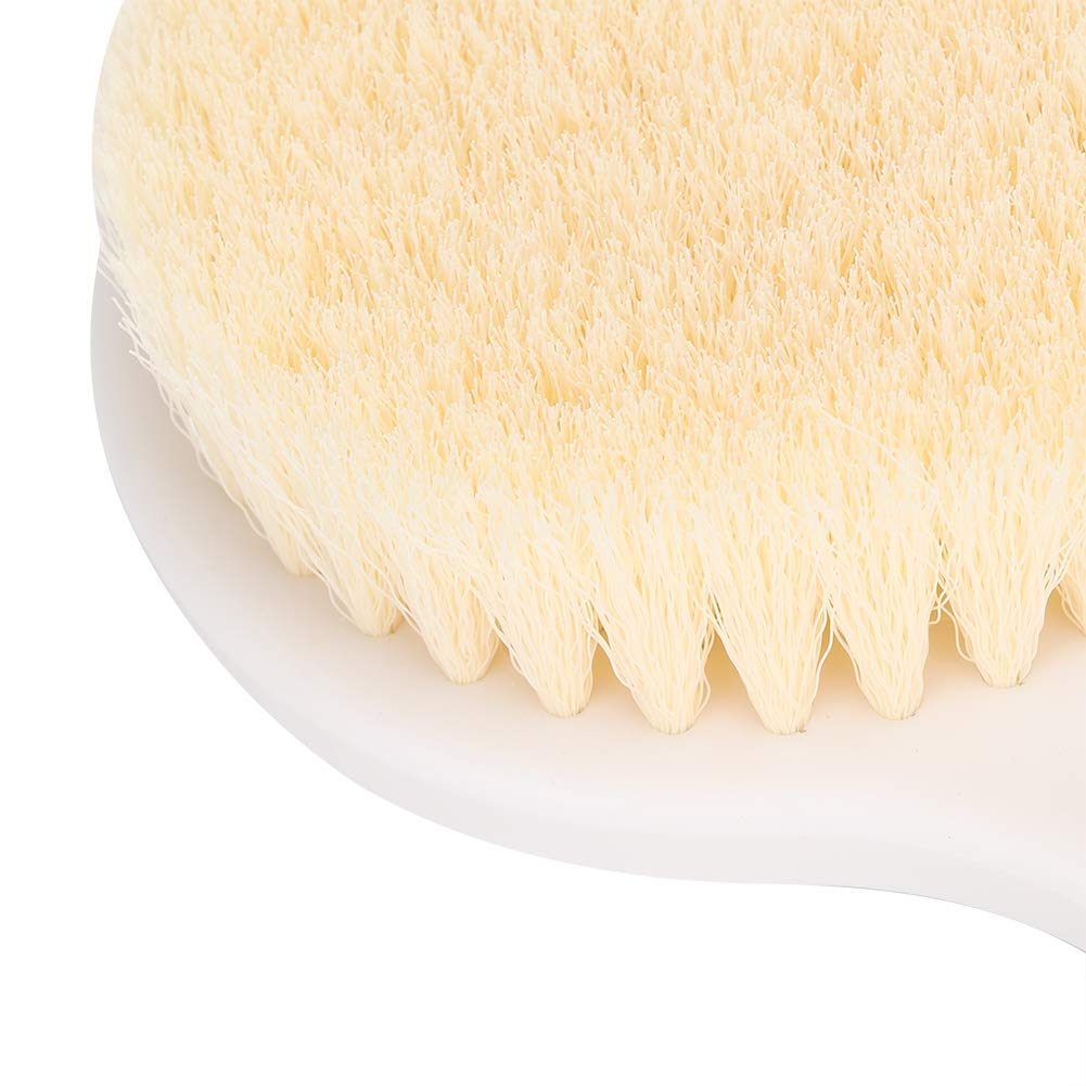 Premium Body Brush for Exfoliation & Massage - Long Handle Shower Brush with Good Toughness & Elasticity - Ideal for Bath, Spa & Dry Brushing (White)