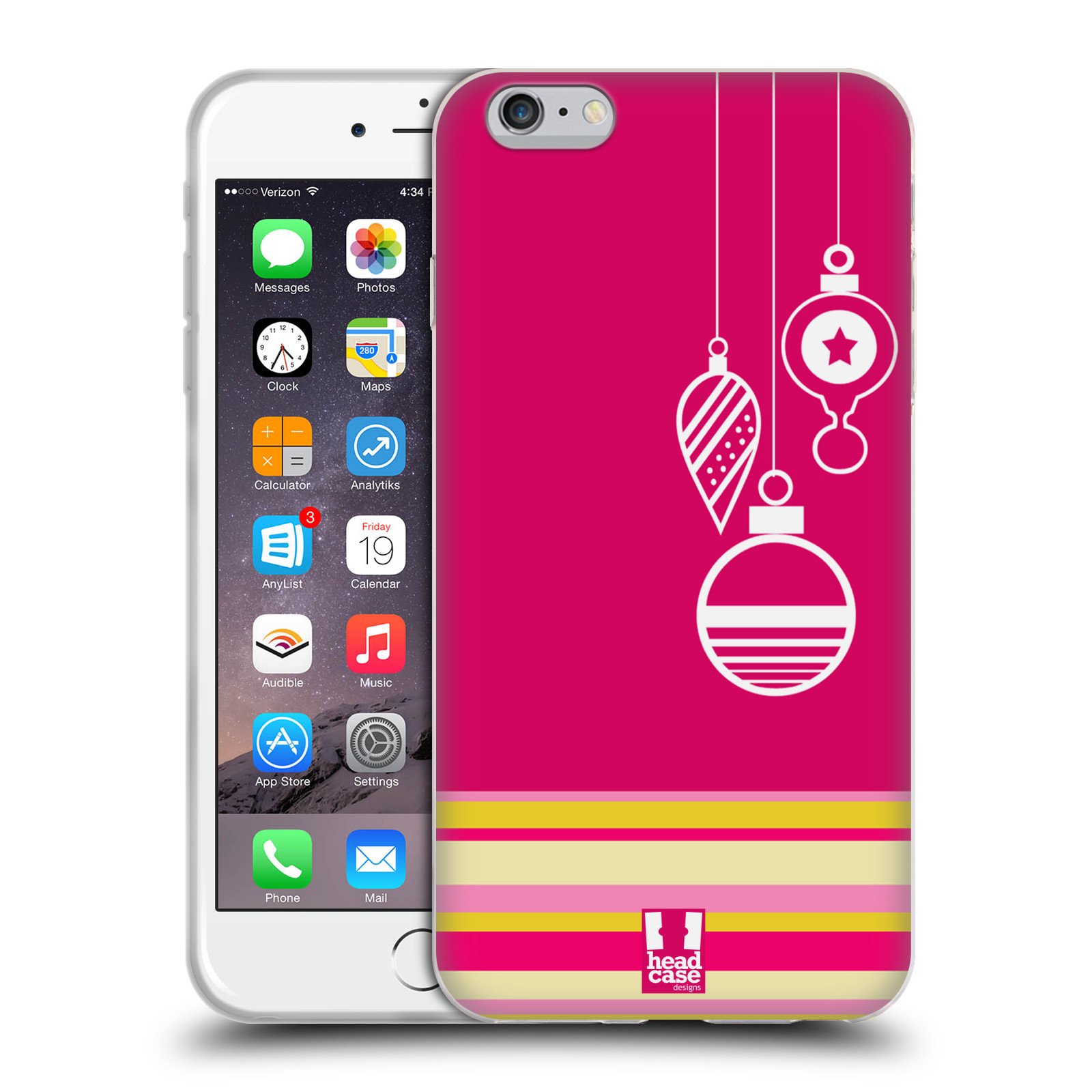 Head Case Designs Balls Mix Christmas Collection Soft Gel Phone Case - Compatible with Apple iPhone 6 Plus & 6s Plus - Holiday Gift, Festive Protection for Your Smartphone