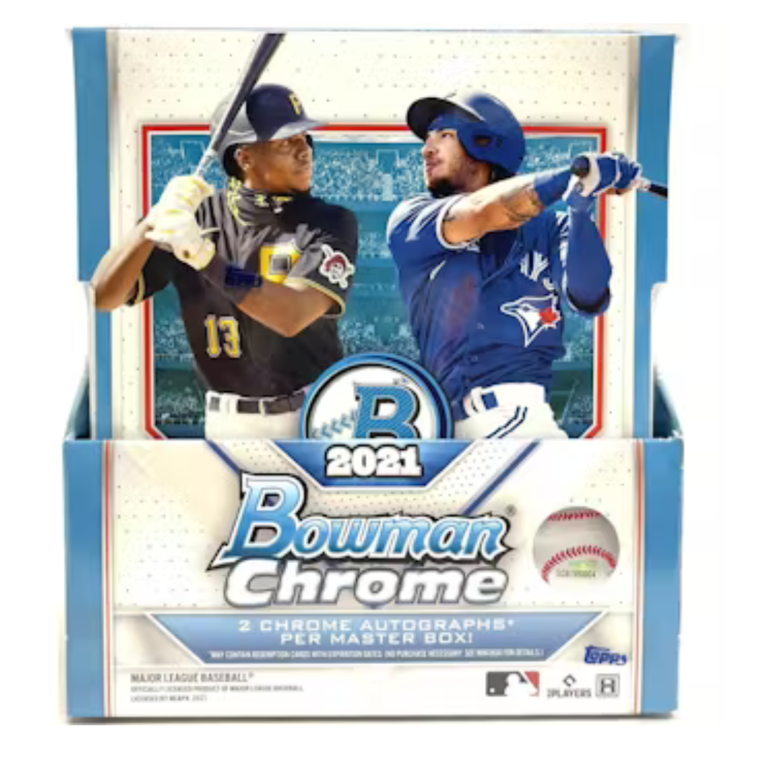 2021 Bowman Chrome Baseball Hobby Box - 24 Packs with Autograph & Rookie Cards - Perfect for Collectors & Fantasy Baseball Fans