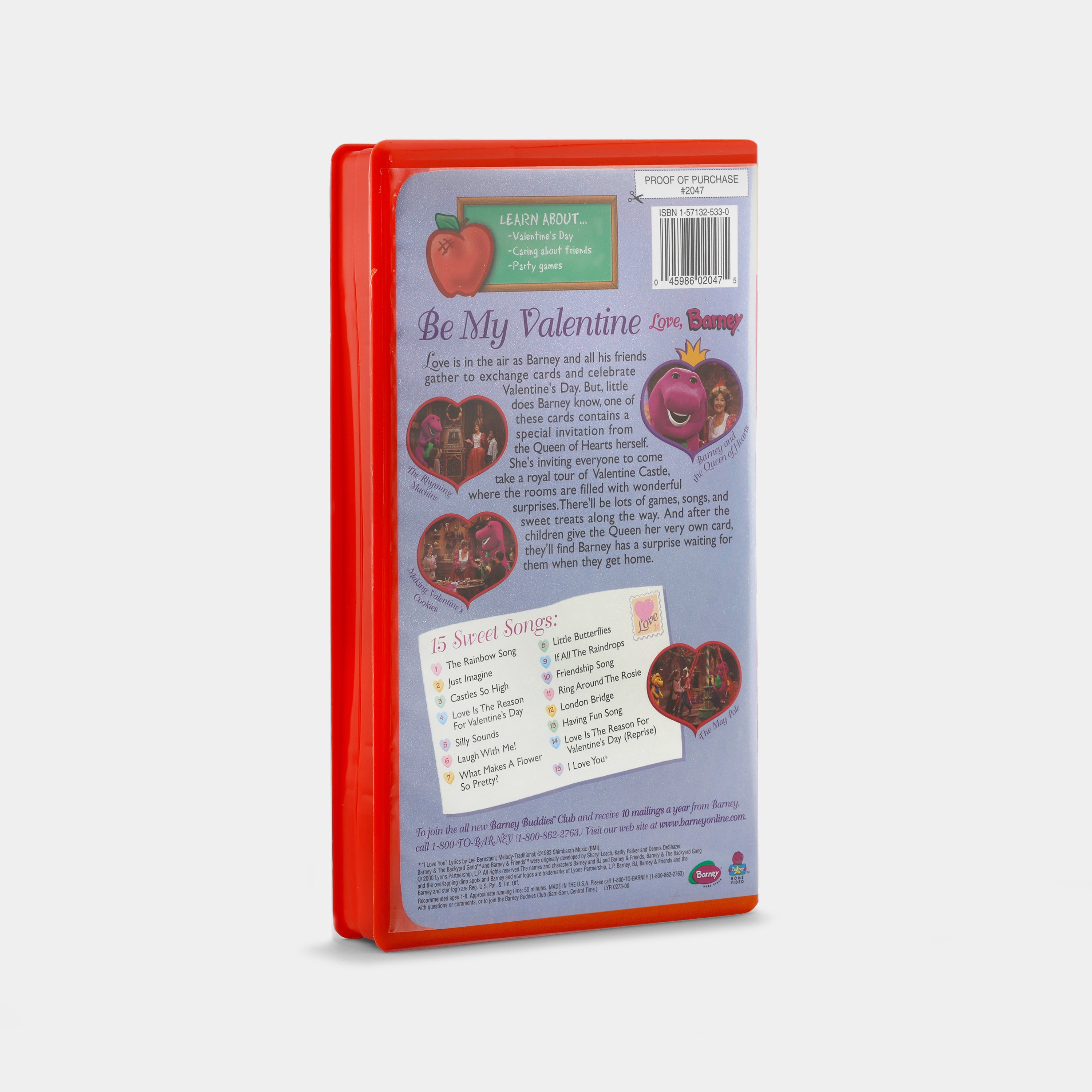 Barney & Friends Valentine's Day VHS Tape - Classic Children's Educational Video for Kids - Perfect for Valentine's Day Gifts, Classroom Activities & 90s Nostalgia Collectors