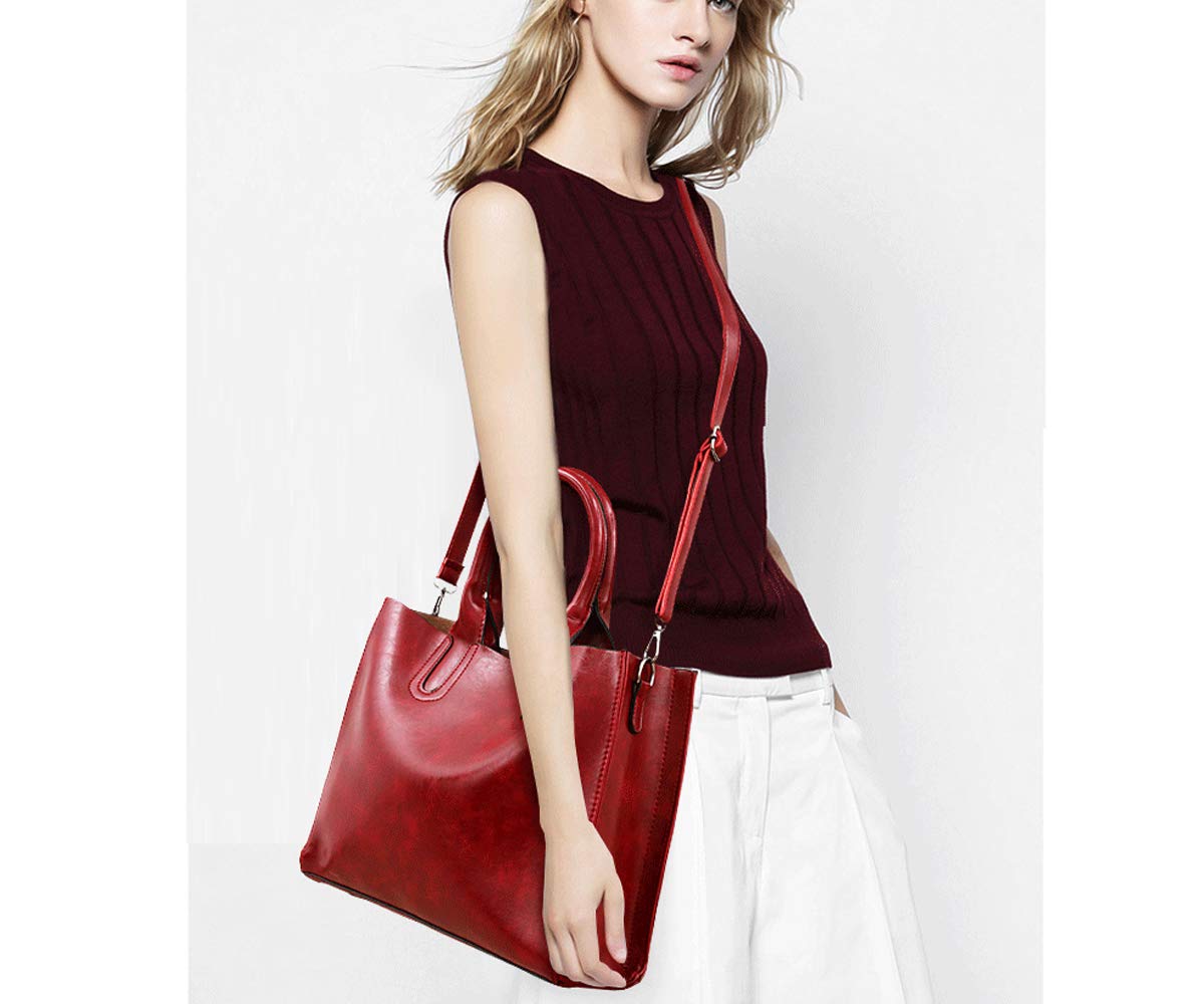 Stylish Women's PU Leather Large Tote Shoulder Bag with Matching Wallet - Perfect for Work, Travel & Everyday Use