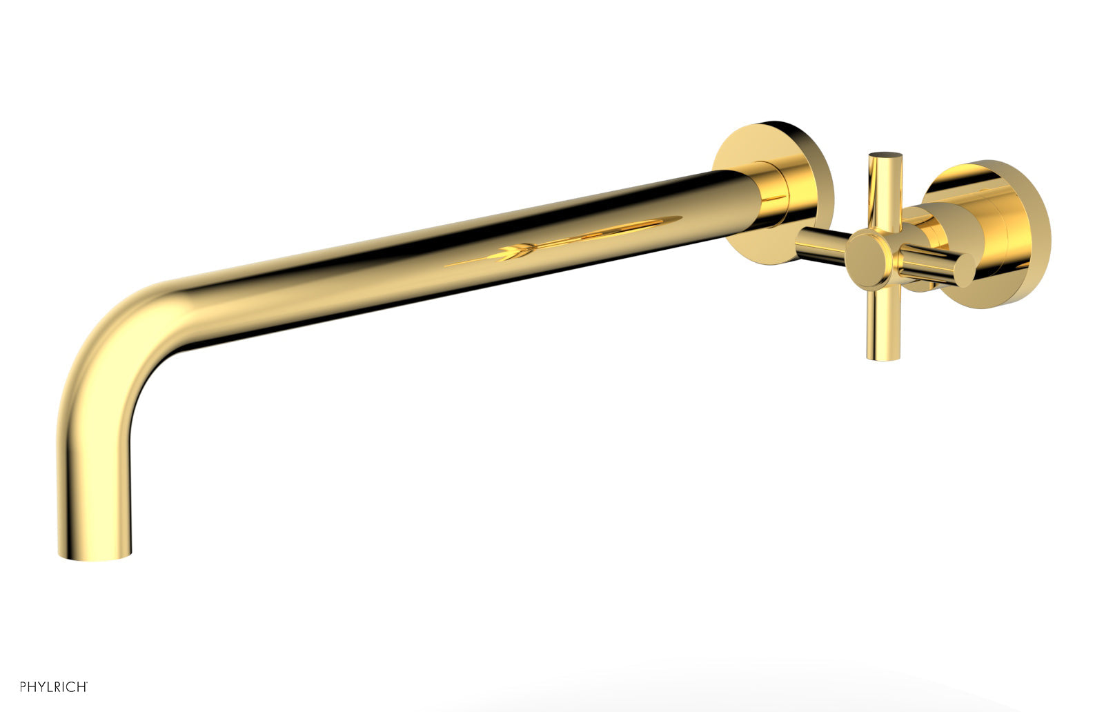 Basic 14 Single Handle Wall Mounted Lavatory Faucet Set with Cross Handle D131 18 - Perfect for Bathroom Sink, Powder Room & Guest Bath Installation