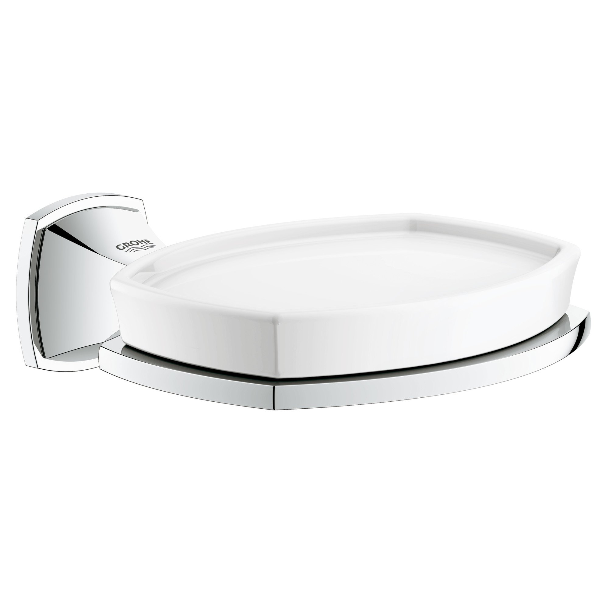 Ceramic Soap Dish with Holder - Bathroom & Kitchen Organizer