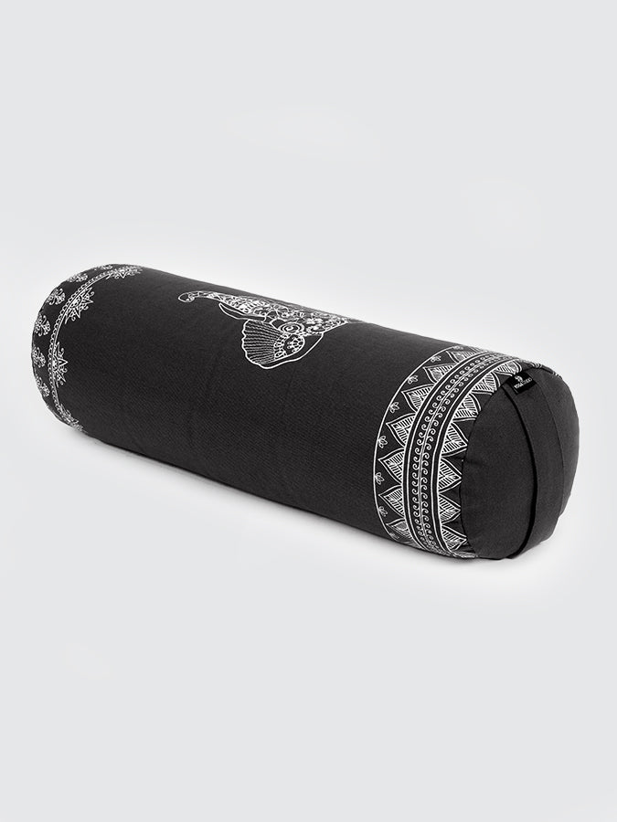 Organic Buckwheat Meditation Bolster Cushion for Yoga & Zen - Supportive Elephant Pillow for Home Studio, Meditation & Relaxation - Perfect for Yoga, Reiki & Stress Relief
