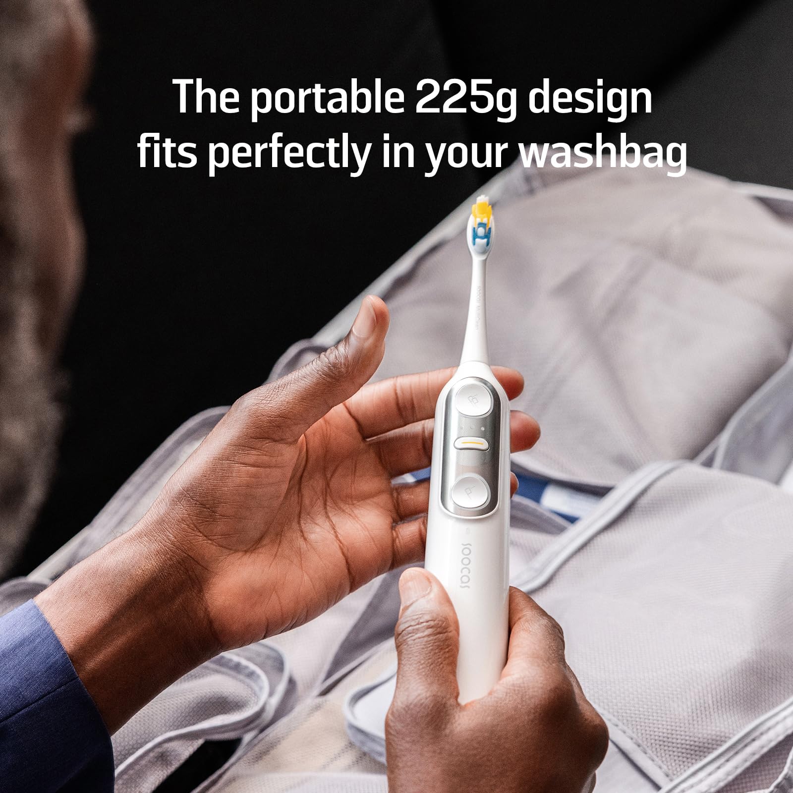 Soocas NEOS II Sonic Electric Toothbrush with Water Flosser - 5 Cleaning Modes, 100% Plaque Removal for Adults & Teens, Portable Cordless Oral Irrigator for Travel & Home Use, Pearl White - Perfect for Daily Dental Care & On-the-Go Oral Hygiene