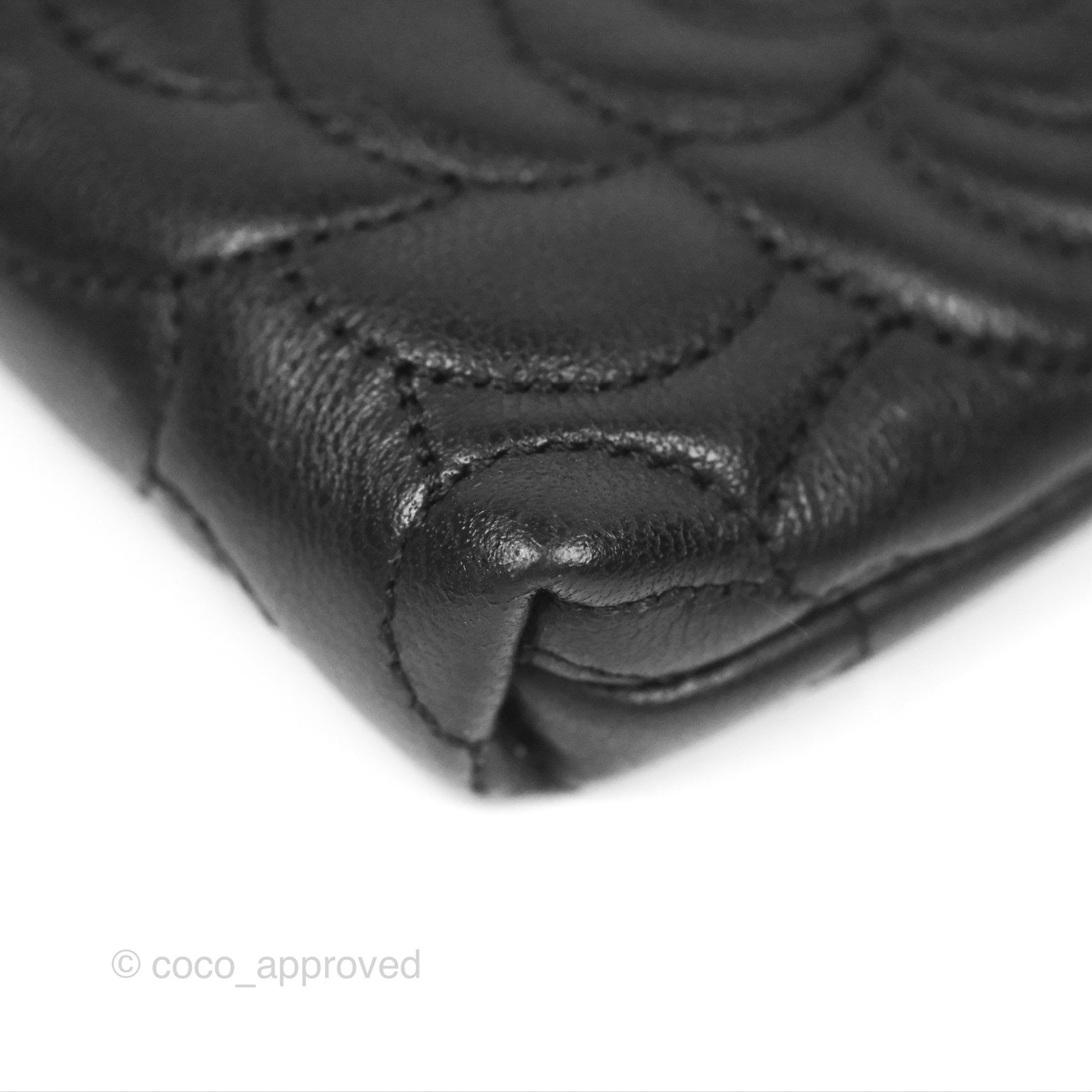 Chanel Camellia Pochette Clutch Bag - Black Lambskin Leather with Gold-Tone Hardware | Evening Bag, Wedding Clutch, Luxury Handbag for Women