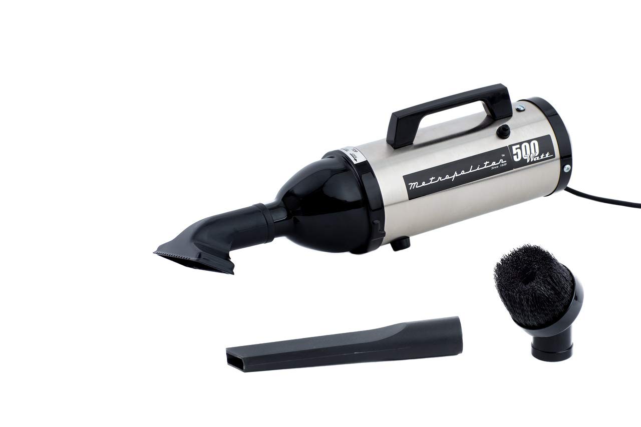 Metropolitan Vacuum-Pro Stainless Steel Hand Vac VM4SB500 - Compact & Powerful Cordless Handheld Vacuum for Quick Cleanups - Perfect for Cars, Stairs, Pet Hair & Small Spaces