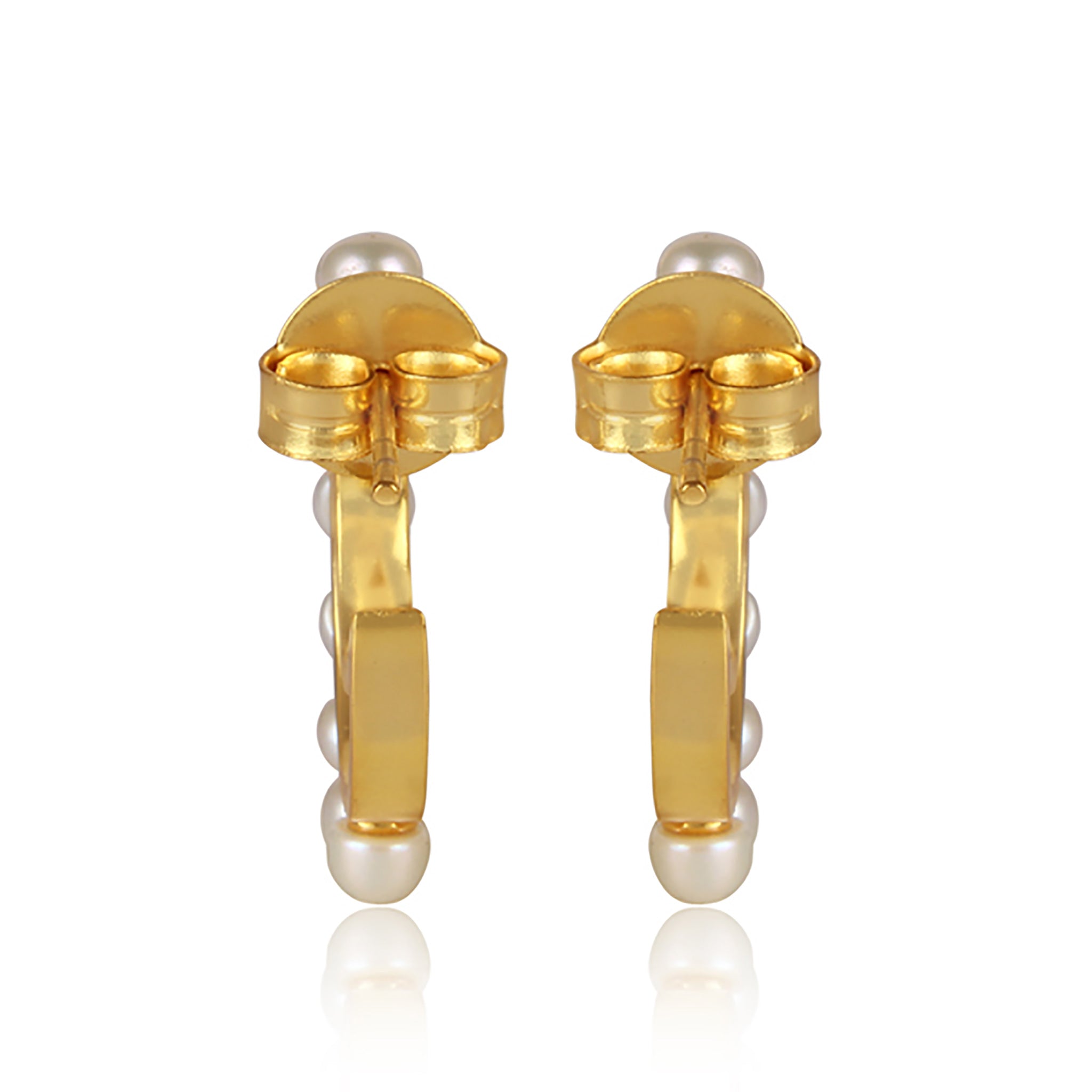 Luna Pearl Hoop Earrings for Women - Elegant Dangle Drop Earrings for Party, Wedding & Everyday Wear