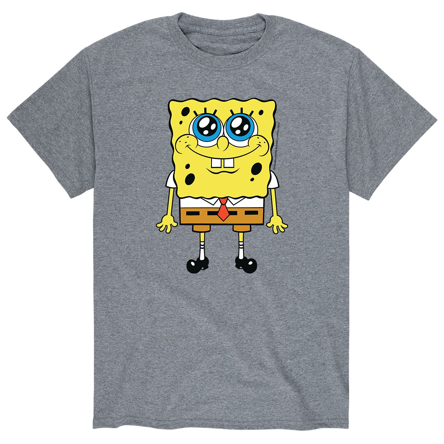 Spongebob Squarepants Graphic T-Shirt for Men - Japanese Anime Cotton Short Sleeve Tee - Casual Wear & Cosplay Costume - Perfect for Anime Conventions, Daily Outfits and Gift Giving